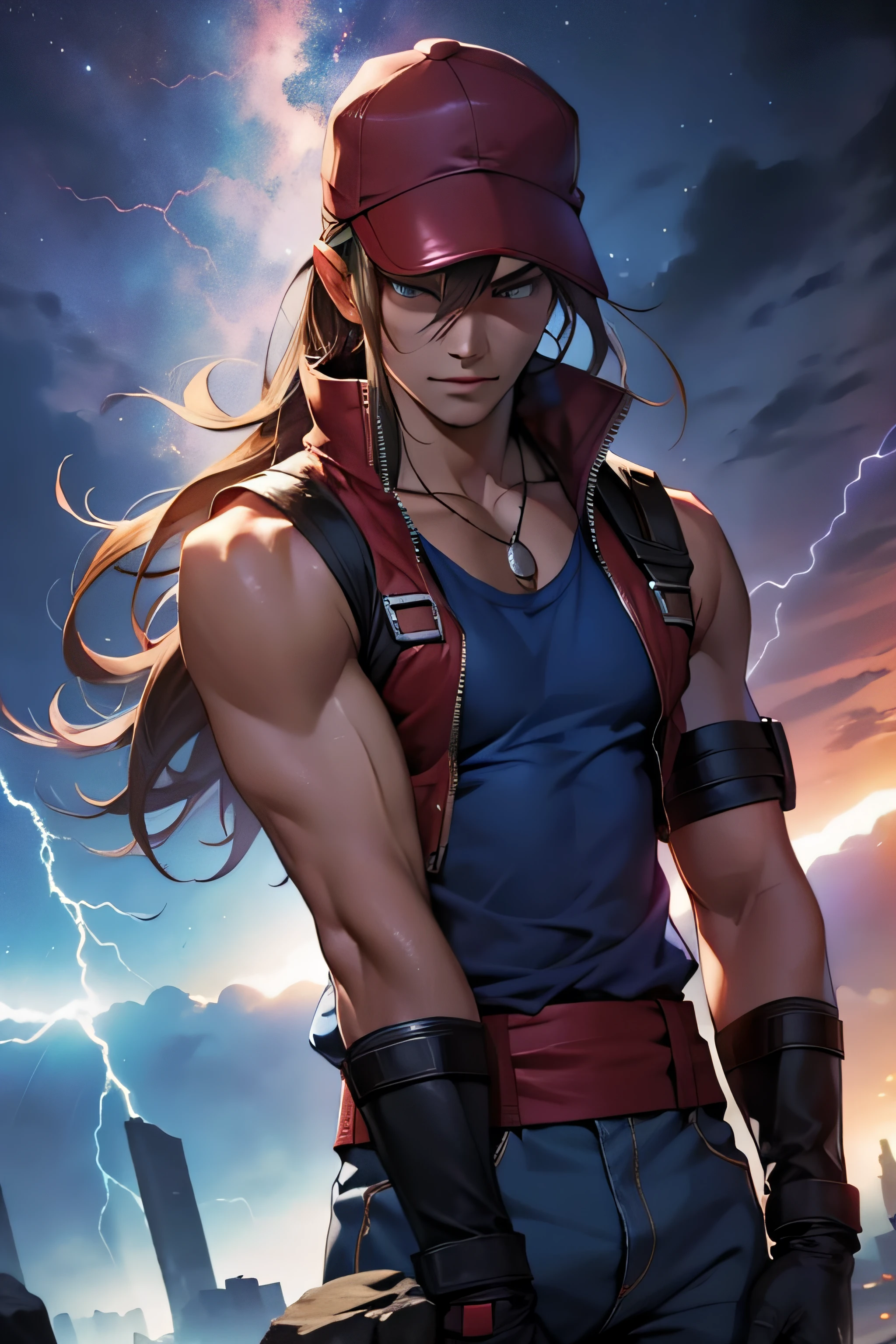 Terry Bogard, nebula, raios, thunder, thunder