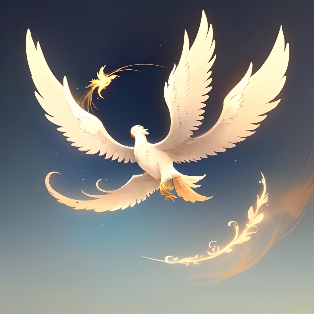 Imagine a minimalist logo with a delicately drawn phoenix in soft shades of blue and gold. The phoenix is in serene flight, with its wings subtly stylized to suggest graceful movement. The name 'Phoenix' is written in an elegant cursive font below the image, adding a touch of sophistication to the logo.