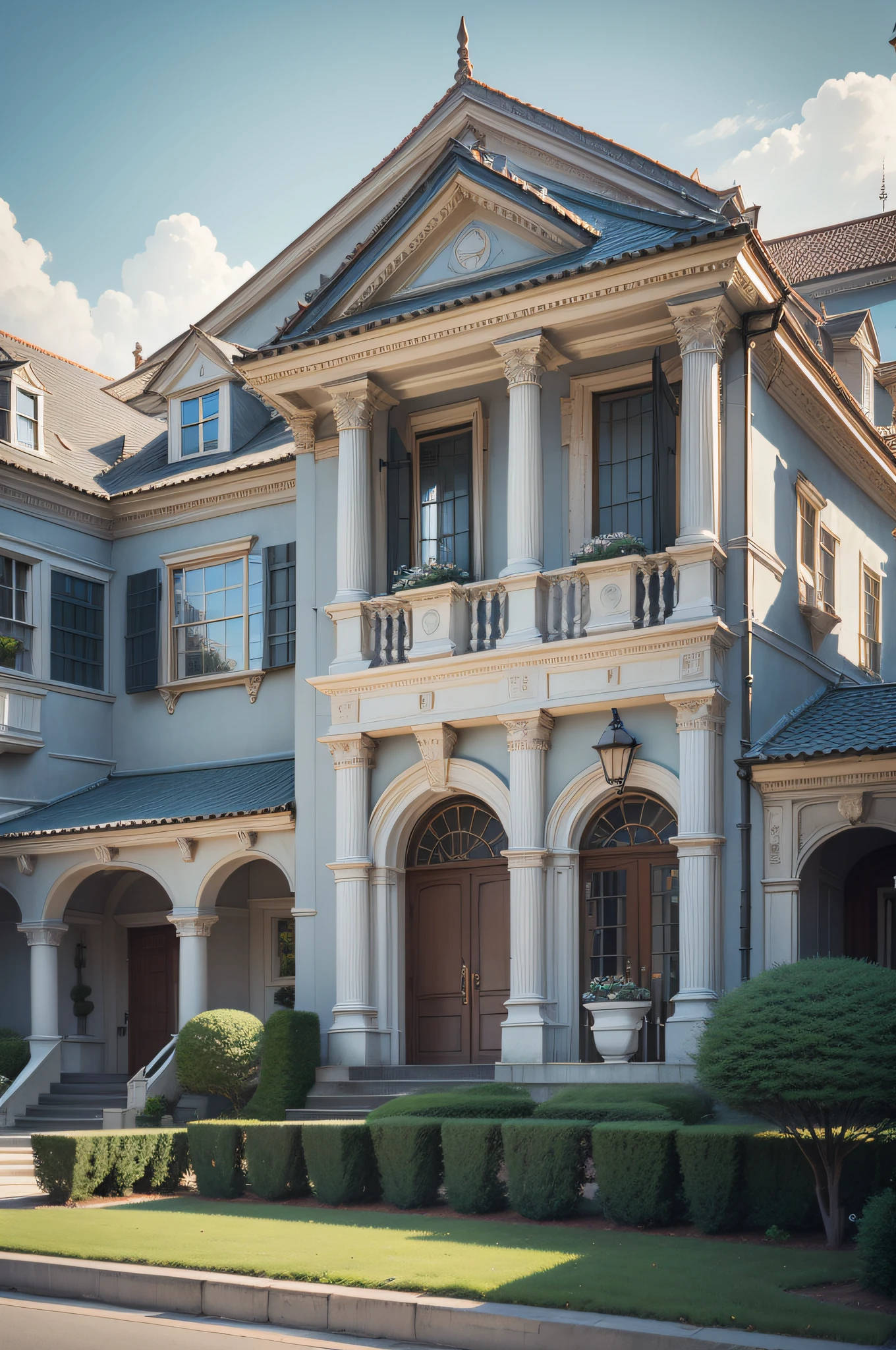 Luxurious mansion in a city