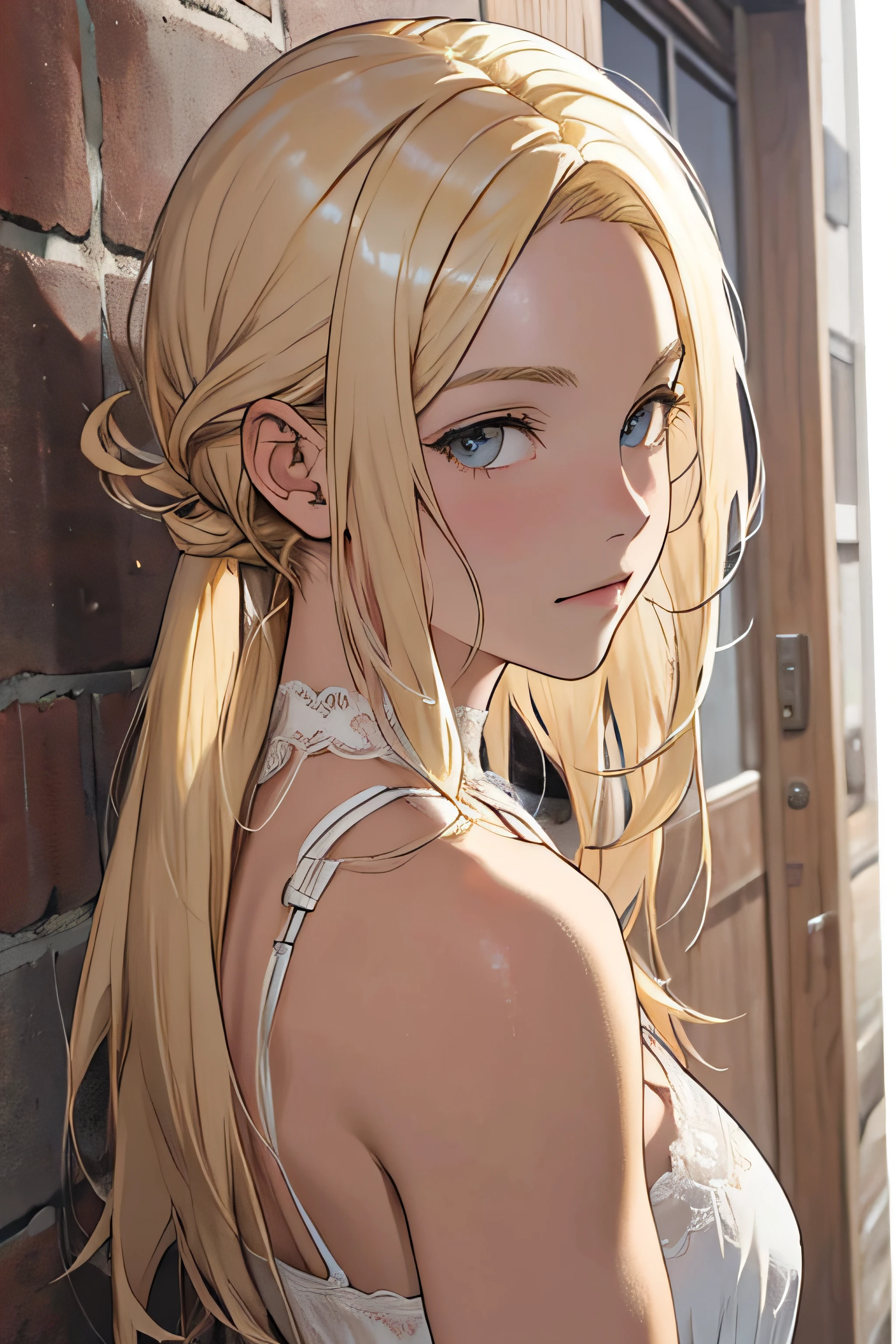 Corpo de adulto, cabelo blond, (cabelo blond), asa de anjo, cg