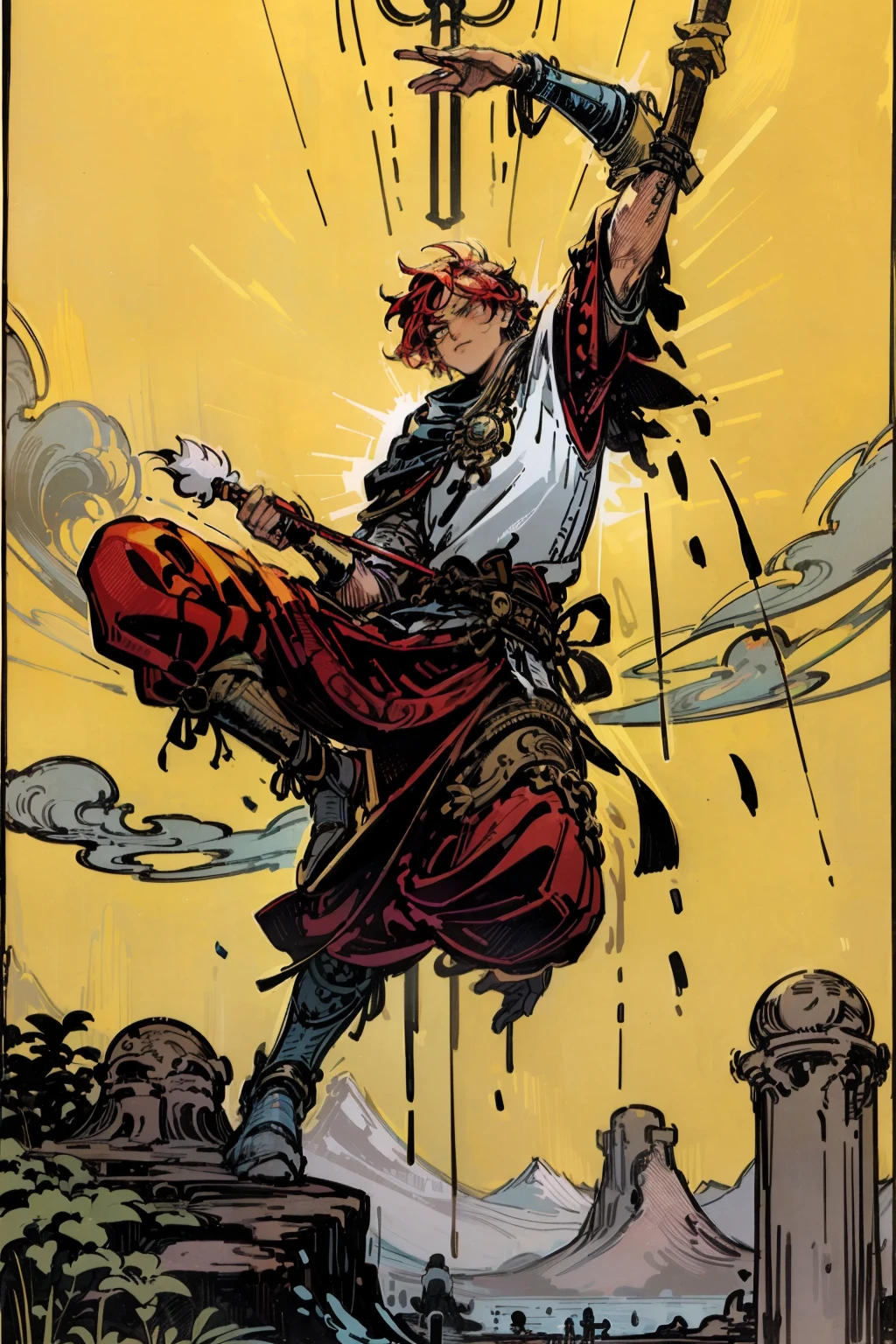 warrior in the style Tarot