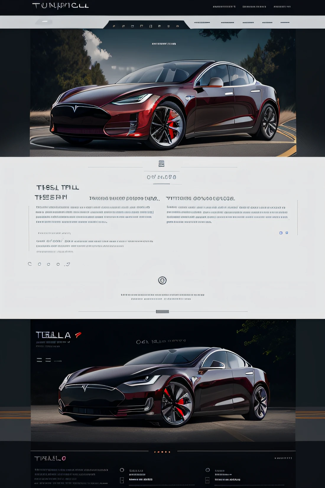 Uma captura de tela de um carro Tesla em um fundo escuro, carro tesla 3, tesla, Carro Tesla, Tesla Modelo 3, No estilo de Kyrill Kotashev, Tesla Police, musk ( 2 0 2 4 ), Design minimalista limpo, conceito de carro, Clean stroke, 🦑 design, Bright stroke, responsive, concept car layout, Inspirador, CGSetalidade 9, footer, footer, header, header