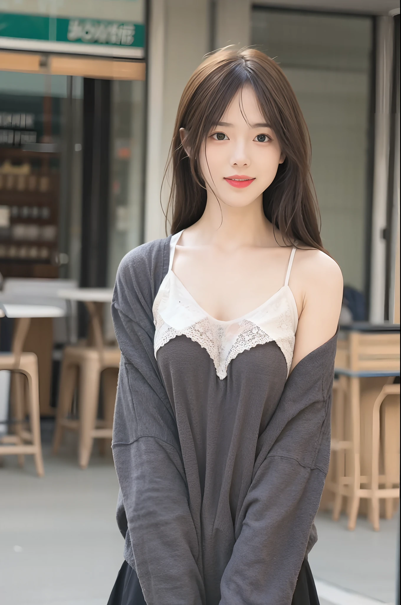 mix4， （8K， RAW images， best qualtiy， tmasterpiece： 1.2）， （realisticlying， Realistic pictures： 1.37） ，1girll， adolable， scenecy， the night， Sateen， dampness， profesional lighting， photon maping， Radio City， Physically based displays，cropped shoulders，adolable，shyexpression