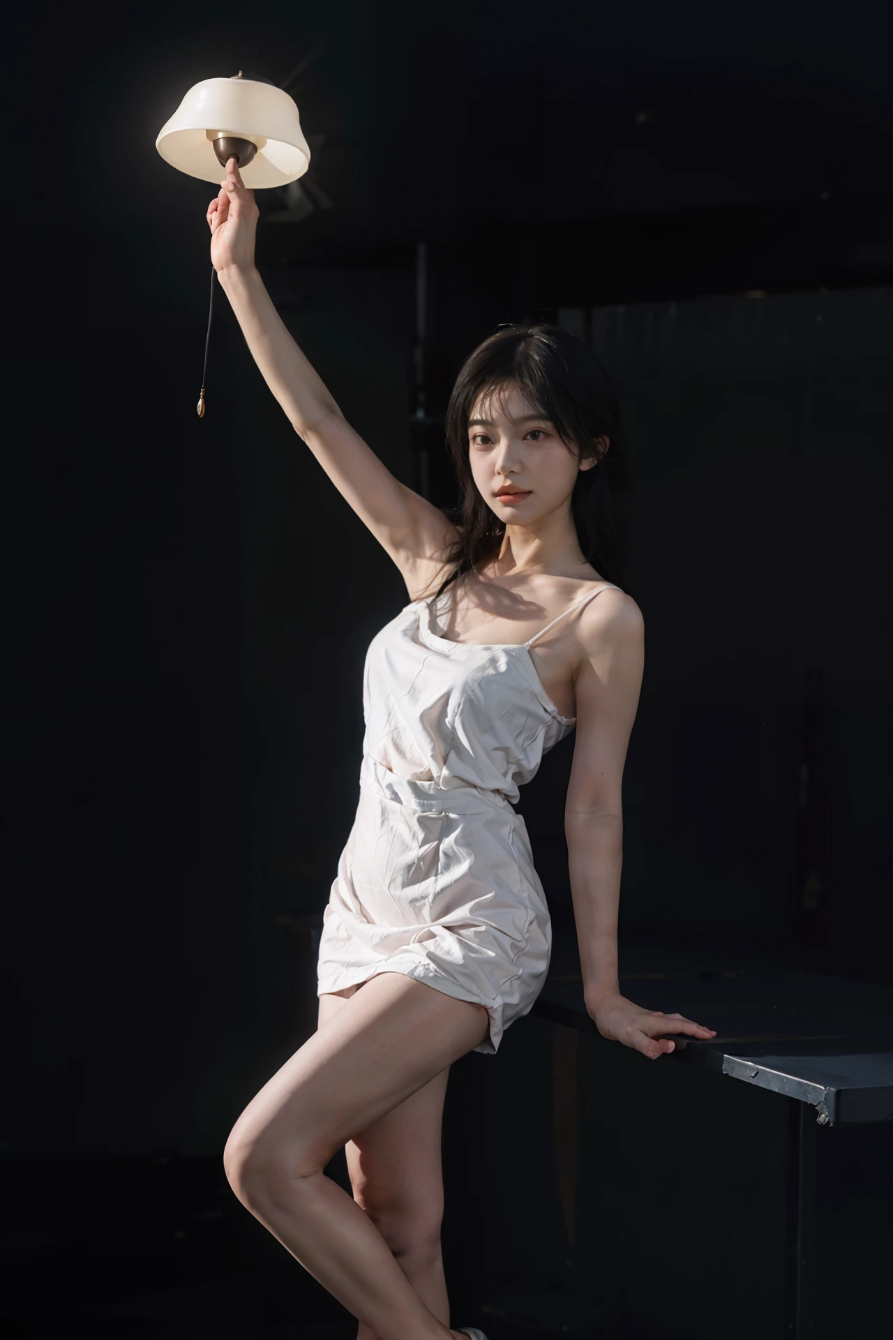 8K,best qualtiy,tmasterpiece,超高分辨率,(真实感:1.4),RAW photogr,(True skin texture:1.3),(filmgrain:1.3),(Selfie angle),1个Giant Breast Girl,Beautiful eye and face details,tmasterpiece,Best quality at best,closeup cleavage,full bodyesbian,slimfigure,Thin leg,high-heels