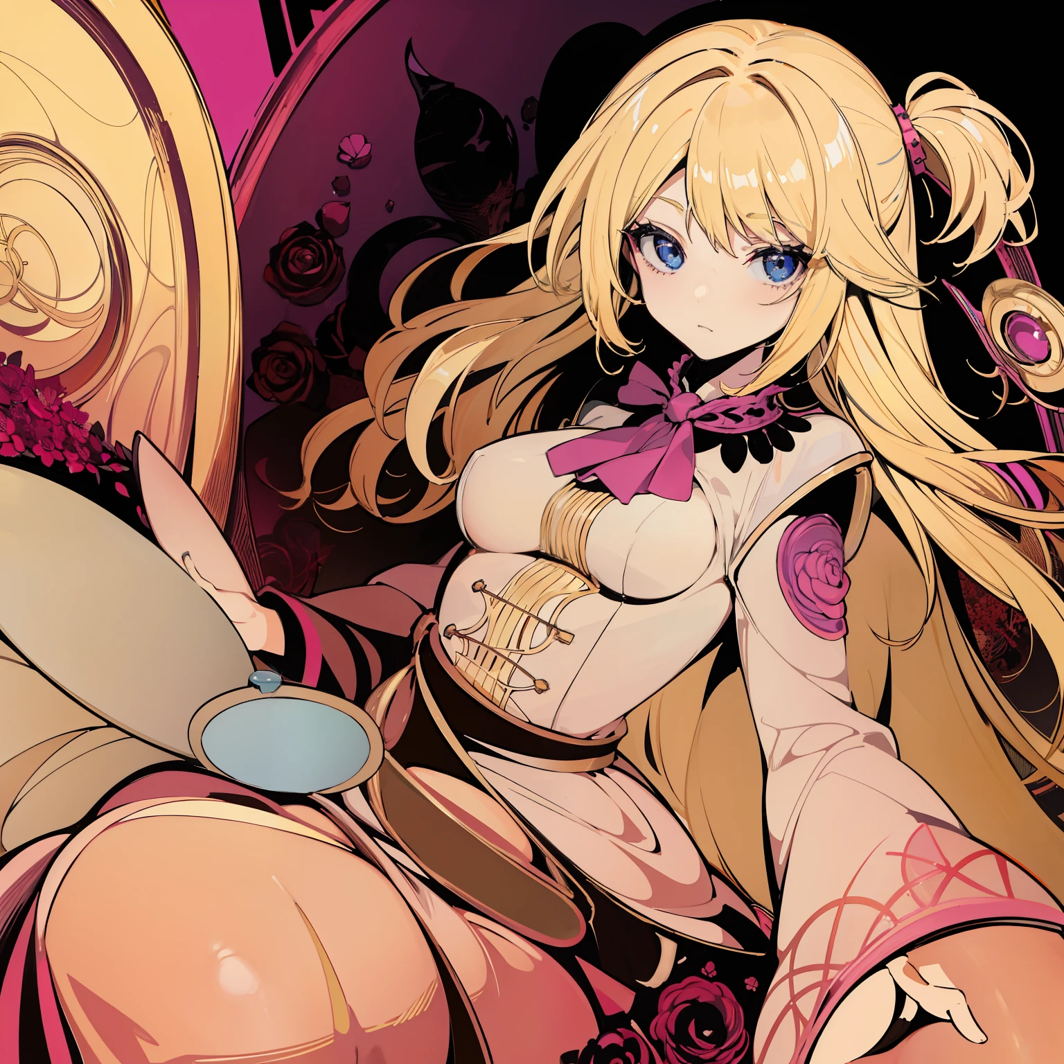 masutepiece, Fine detail, 4K, 8K, 12K, Solo, Solo, Beautiful Girl, caucasian female, Kikri、a blond、Girl in the ball