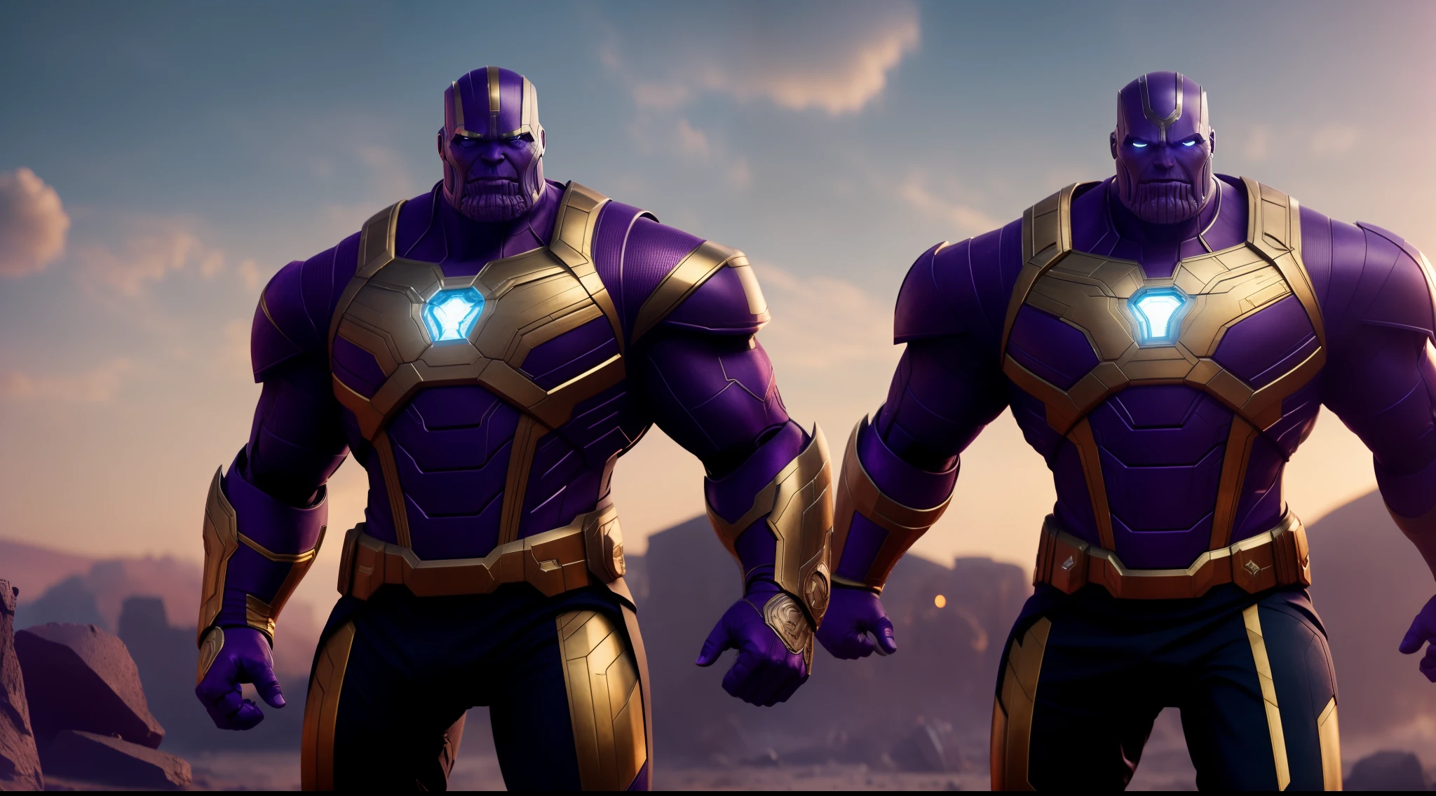 robot, thanos marvel, world domination, background black, 8k full hd, full body, brawny