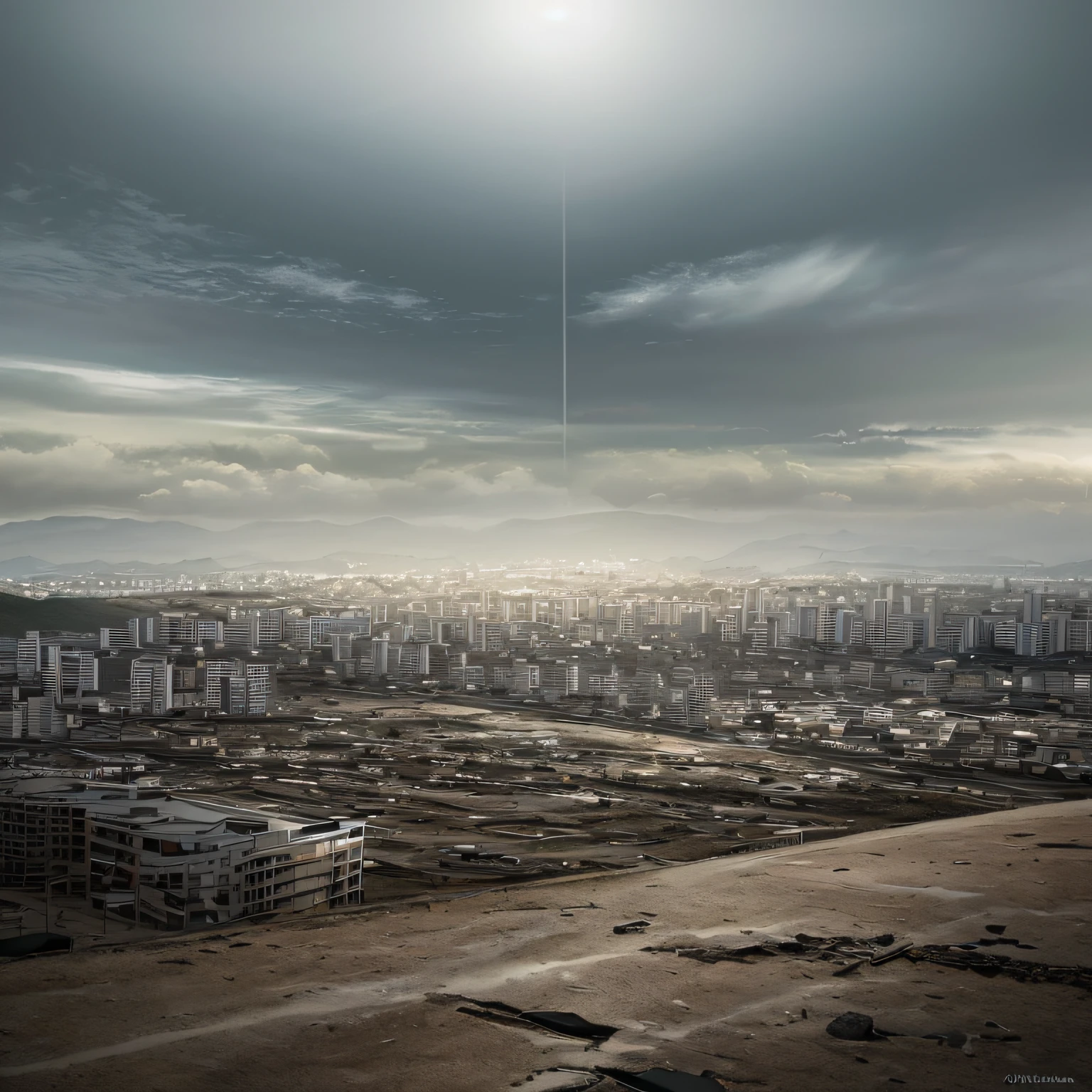 noite, cidade abandonada, chuva forte, with no one on the streets, carros abandonados, SEM NENHUM HUMANO, sem homem , sem mulher, apenas paisagem, Vista superior, visto de cima, seen from a distance ((apocalyptic)), (obra-prima:1.3), (Melhor_qualidade:1.3), (Ultra_circunstanciado:1.3), 8k, extremamente_ju, Realismo, (ultrarrealista | | |:1.3),