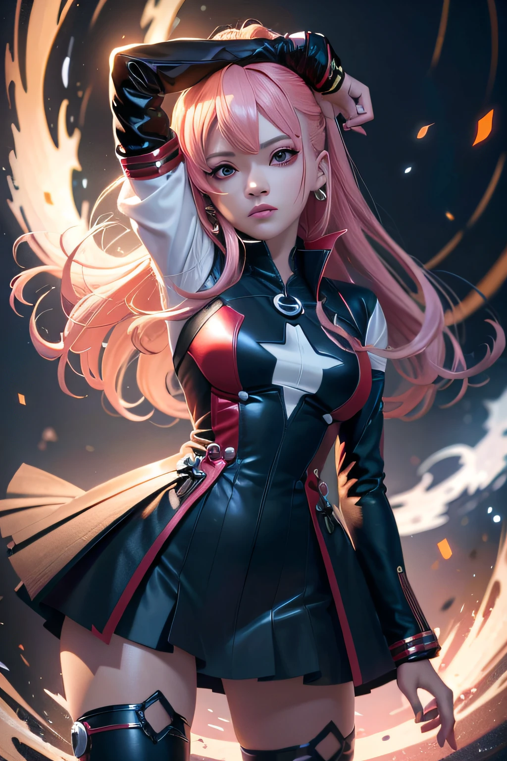 uma mulher com uma roupa preta e vermelha posando para uma foto, Artgerm extremamente detalhado, Modelo IG | Artgerm, portrait of a female anime hero, fanart melhor artstation, arte de anime digital detalhada, Ross Tran 8 K, Artgerm. anime illustration, estilo Artgerm, estilo anime 4K, badass anime 8 k, arte de personagens de anime