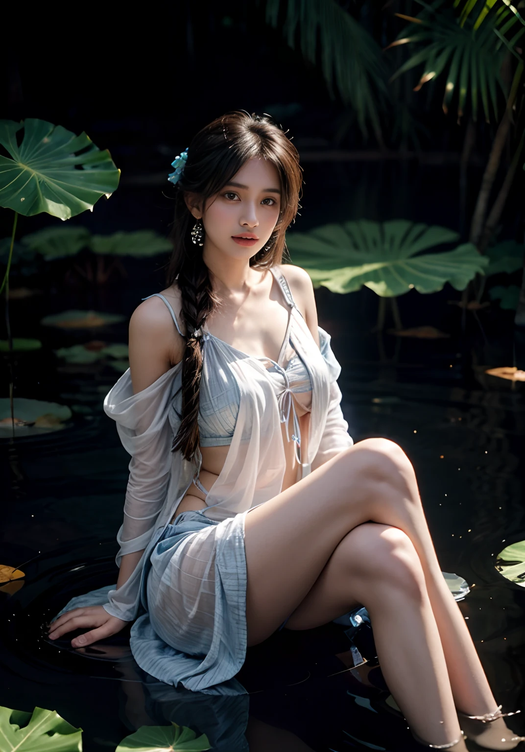 blue color indian bikini