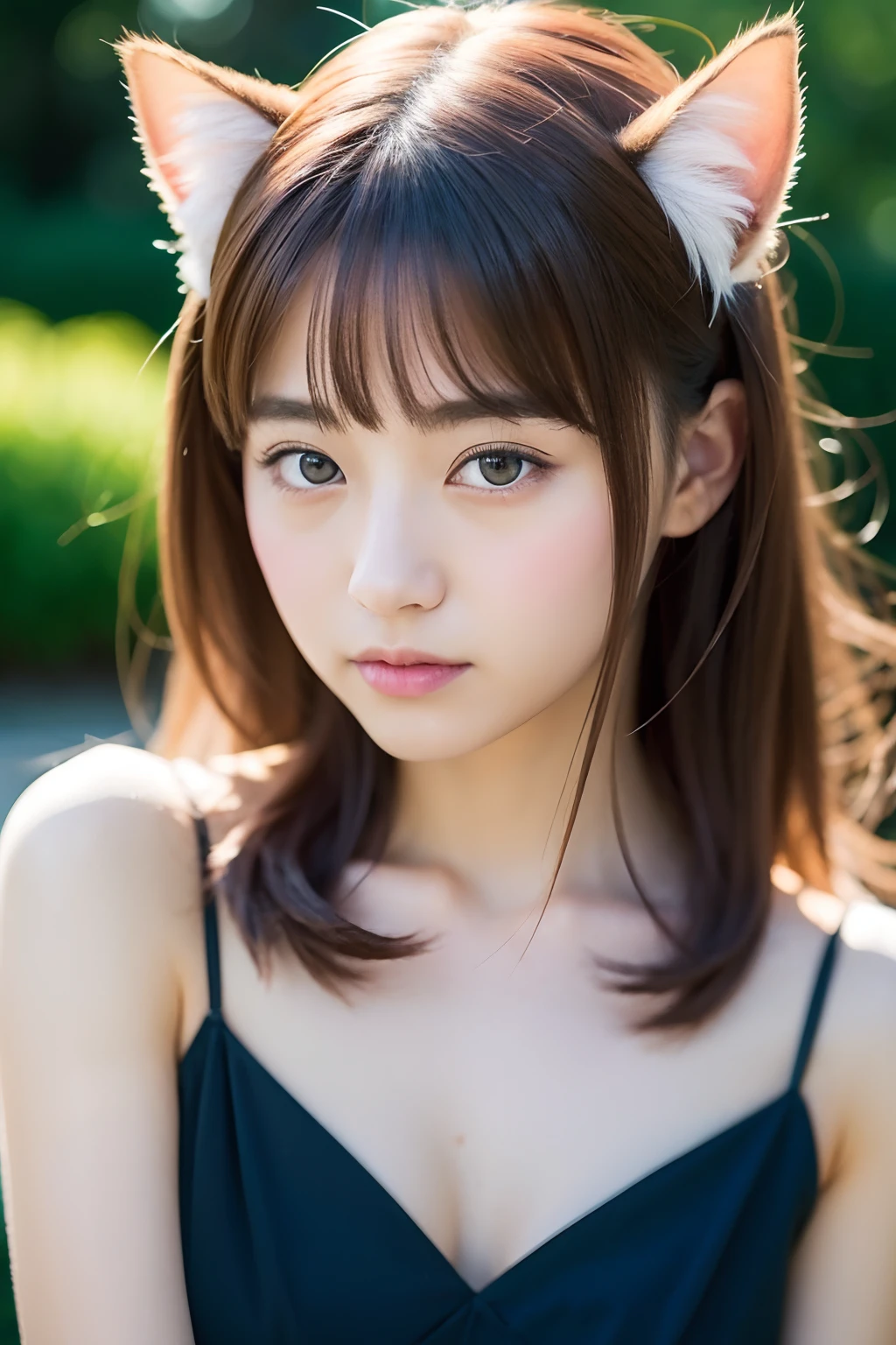 cat ear、japanes、High-quality photos、a beauty girl