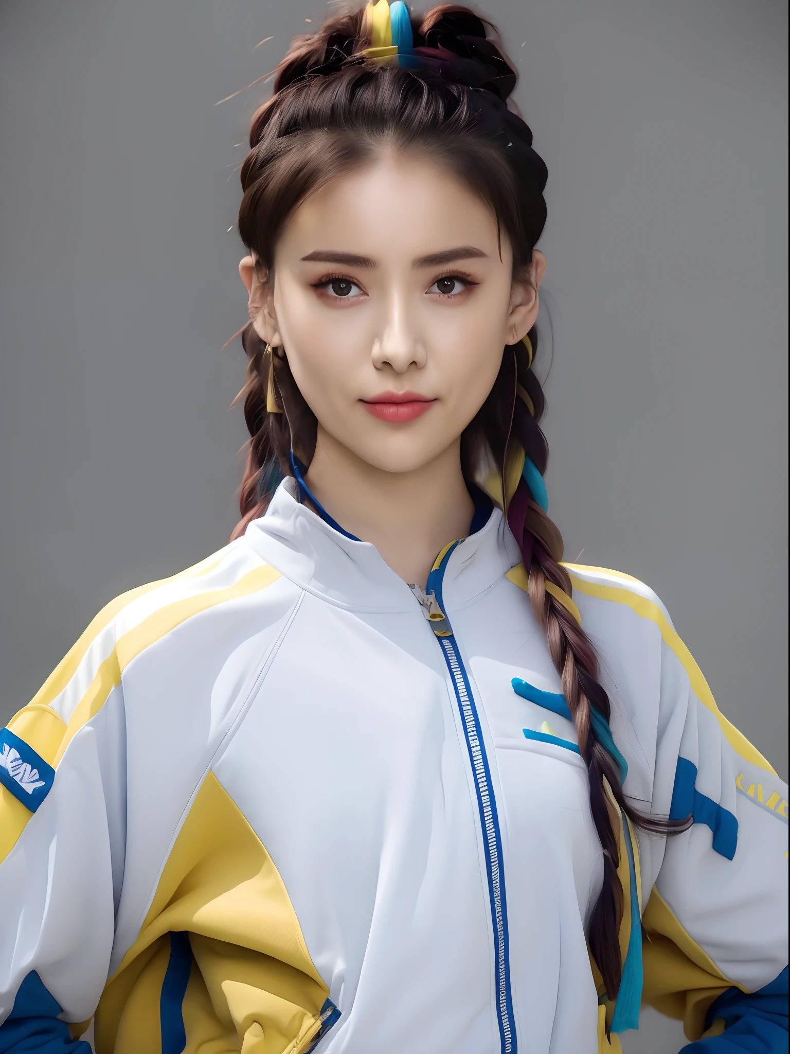 Yellow and blue tracksuits