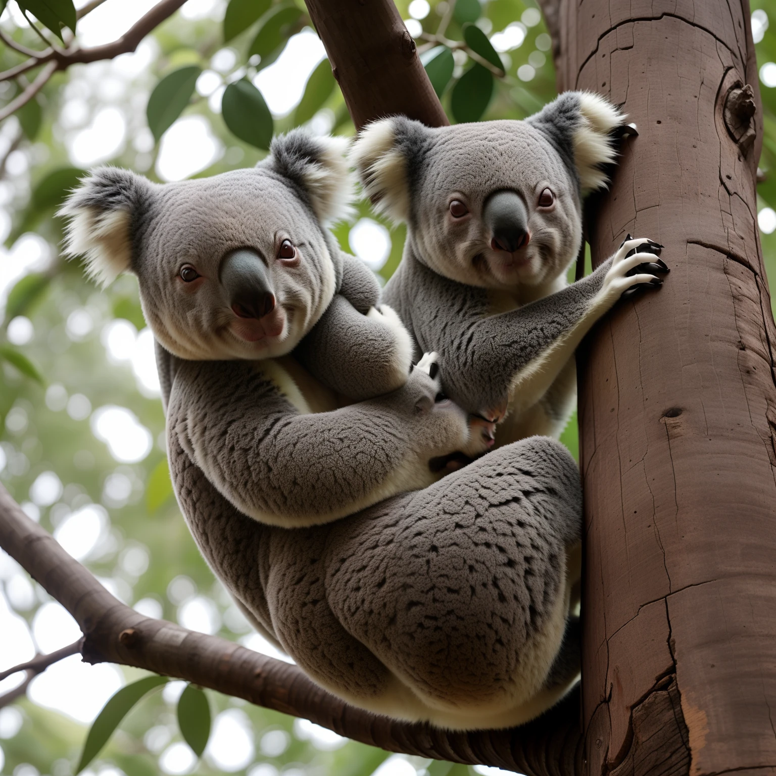 on a tree、koala