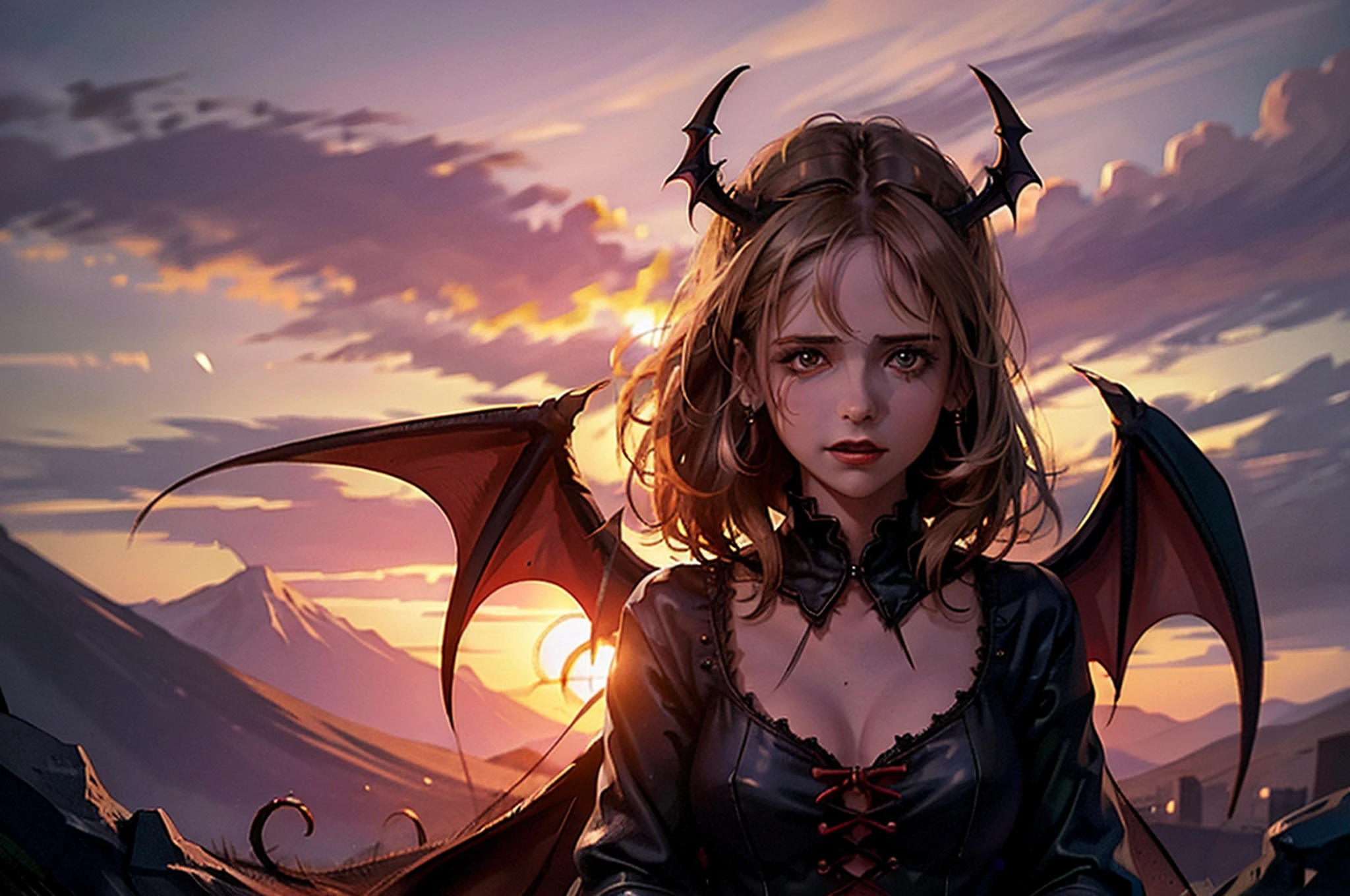 Fine, (Best Illustration), 8k Resolution, Intricate Details, Best Quality, Realistic, Ultra Detailed, Best Lighting, Best Shadows, Ultra HD, A Necromancer, Night, Magic, Dark Style, Vampire, Bat wings, red glowing eyes