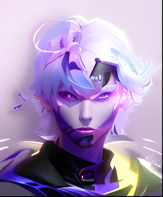 There is a digital painting of a male character with a bright face, Estilo de arte de Demon Slayer, Demon Slayer rui fanart, XQC, Moira de Overwatch, Persona 5 Estilo Arte wlop, cara bonito na arte demon slayer, pintado no estilo arcano, Godrays Pintura Digital, Epic Fantasy Digital Art Style, imagem do avatar, epic RPG portrait