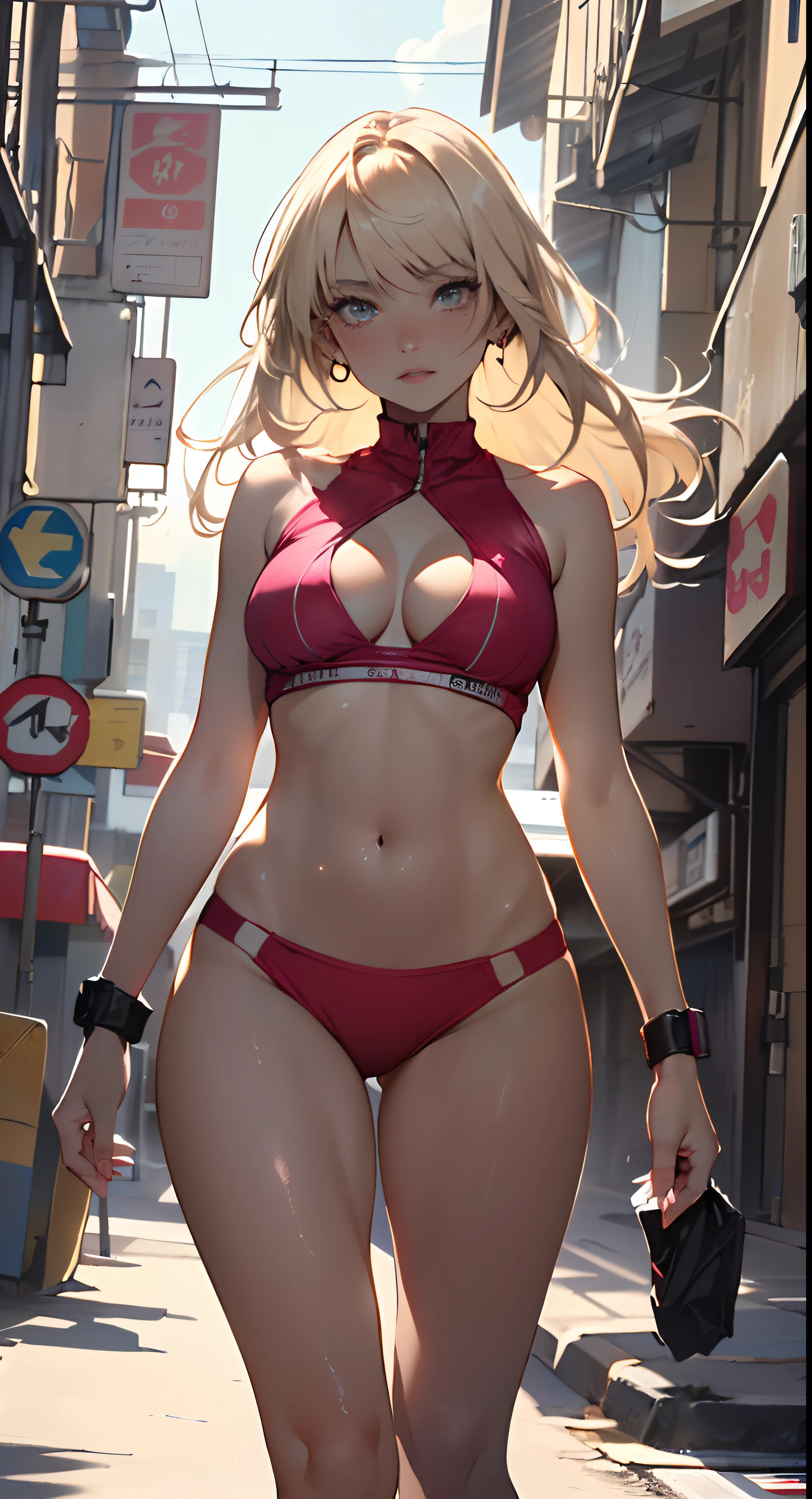 sport girls,((((2girls, 2 girls)))),((anime girls twins with extremely cute and beautiful blonde hair walking seductively down the street)),((((twins)))),
((((Two twins girls)))),2 sporty twins girls,(2girls:1.3),((two anime twins with extremely cute and beautiful blonde hair walking seductively down the street)),
(large breasts:1.4),saggy breasts,(((very light blonde hair:1.35,straight hair,long hair:1.4,colored inner hair,ear breathing))),((heterochromia,eye1 blue,eye2 green,perfect eyes,upturned eyes:1.3,beautiful detailed eyes,finely detailed beautiful eyes:1,big highlight on eyes:1.2)),((fat)),(((lustrous skin:1.5,bright skin: 1.5,skin tanned,shiny skin,very shiny skin,shiny body,plastic glitter skin,exaggerated shiny skin))),(spider lower abdomen,narrow waist,wide hip,athletic body,inflated legs,delicate detailed fingers,detailed body,detailed arms,human hands,(detailed face)),
cute,slutty,seductive,erotic,(((nsfw))),
zettai ryouiki,revealing clothing,show skin,((((underboob)))),((sport tiny bra magenta,sport thong,visible thong straps)),(wearing a sport outfit:1.3,sport clothes,semi-naked,with little clothing,),(detailed outfit,detailed clothes),
(dynamic pose:1.0),embarrassed,centered,scale to fit dimensions,Rule of thirds,
outdoors,((night view)),(cyberpunk night street Background: 1.5,dark sky,alleyway,lonely alley,thick clouds,detailed background:1.25),
(best quality),(high resolution),(sharp focus),(ultra detailed),(extremely detailed),(extremely high quality artwork),8k_wallpaper,(extremely detailed CG 8k),(very fine 8K CG),((hyper super ultra detailed perfect piece)),flawless,(((masterpiece))),illustration,vibrant colors,(intricate),High contrast,Selective lighting,Double exposure,HDR (High Dynamic Range),Post-processing,Background blur,