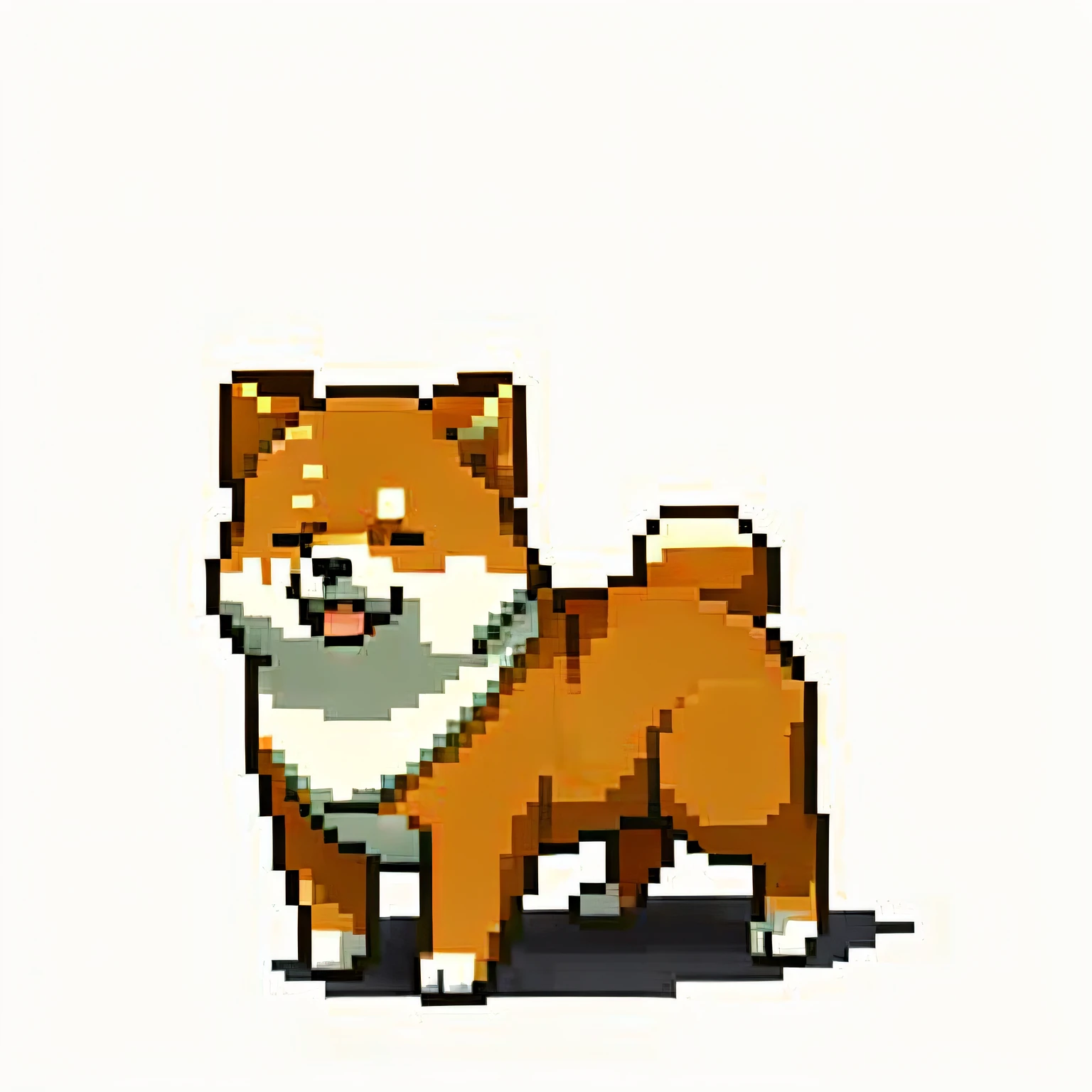 Shiba dog Only one Background white