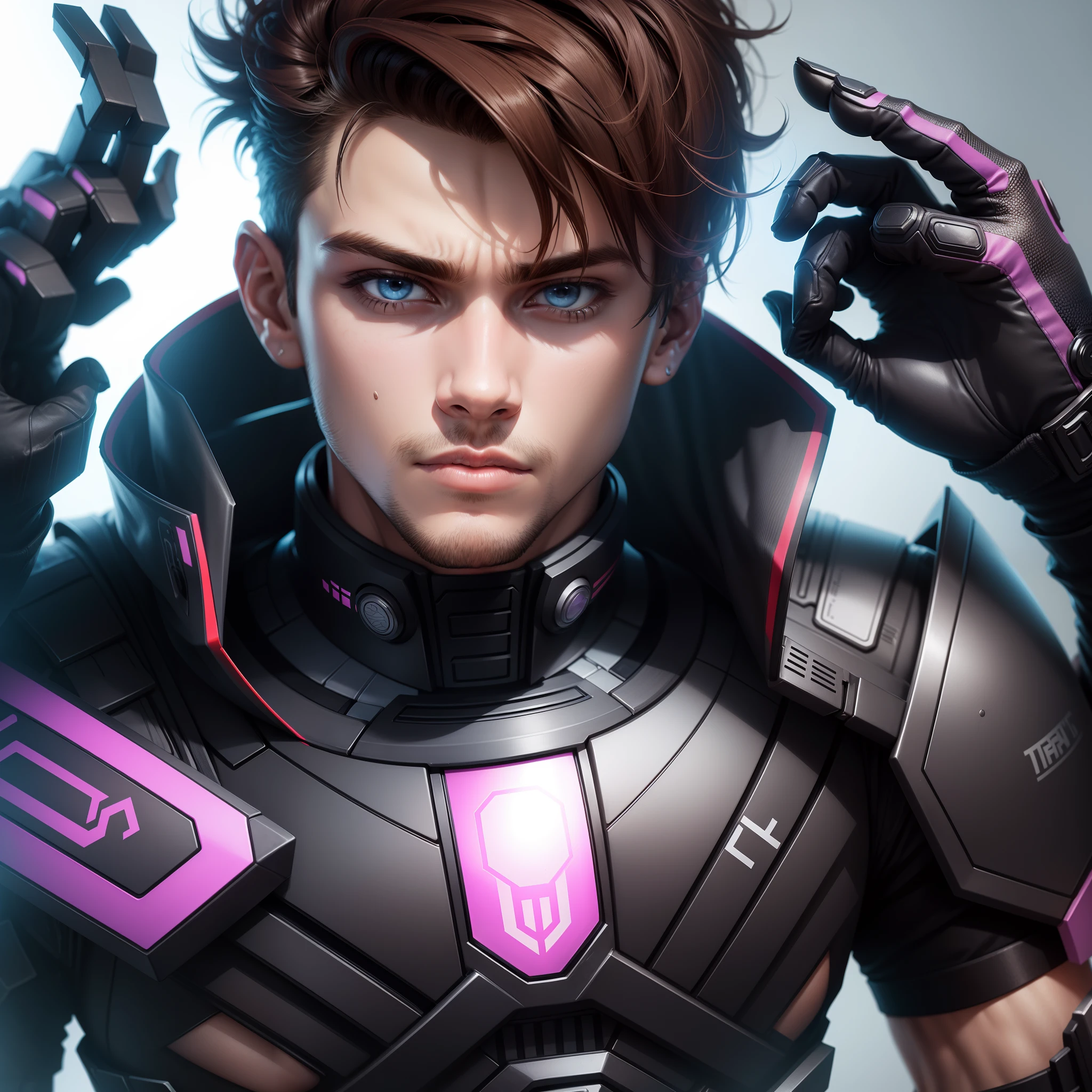 Change background cyberPank realistic handsome boy ultra realistic