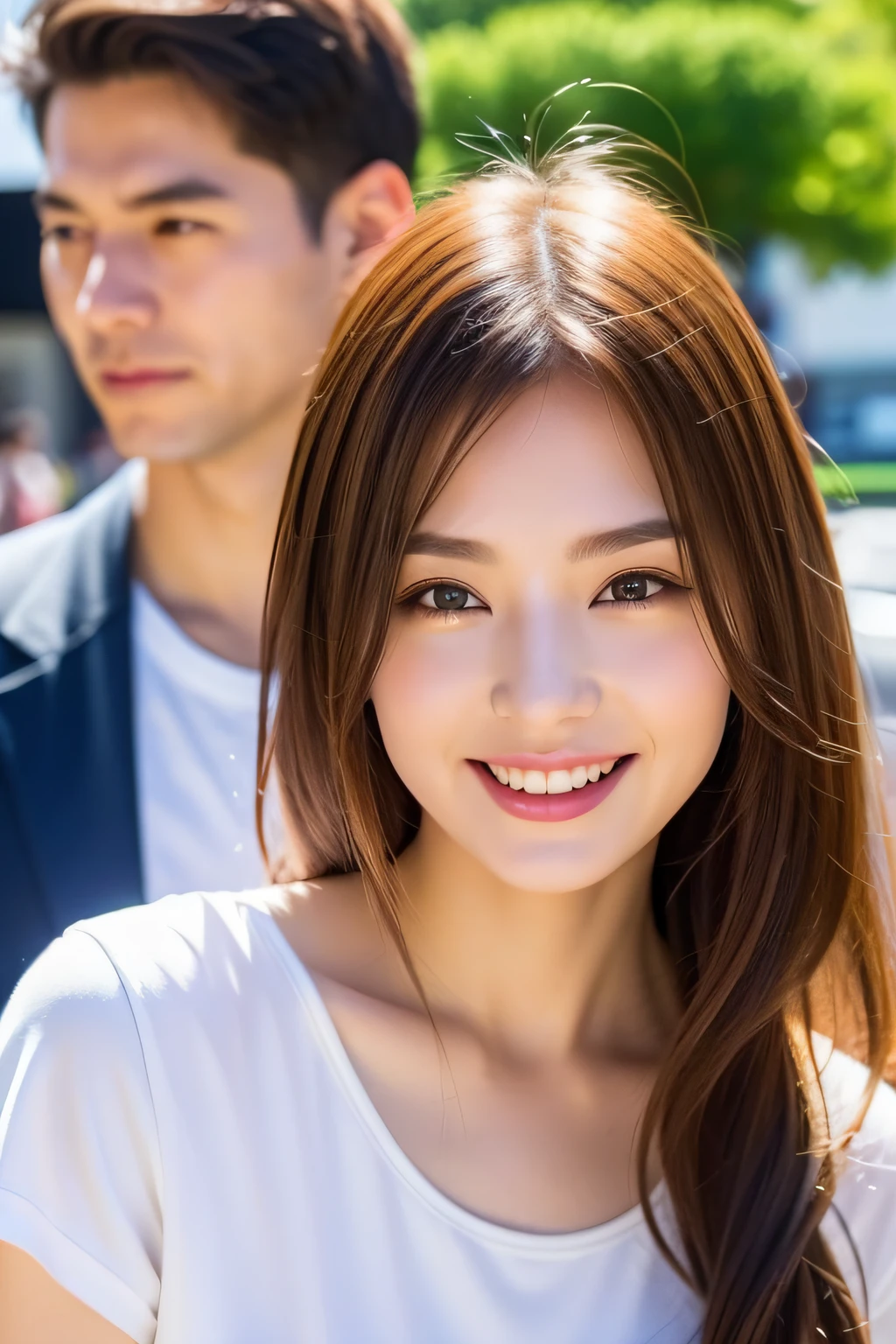 Close up photo of a girl、Brown hair、、Hot spring in the background、Natural hot springs
Highest Quality、realisitic、Photorealsitic、(intricate detailes:1.2)、(delicate detail)、(ciinematic light、best quality backlight)、Clear Line、foco nítido、Lifelike face、Detailed face
Unity 8K Wallpapers、超A high resolution、(Photorealsitic:1.4)、looking at the viewers、full body Esbian、(In the street)、(Casual wear)、(full body Esbian)、the pose、A smile