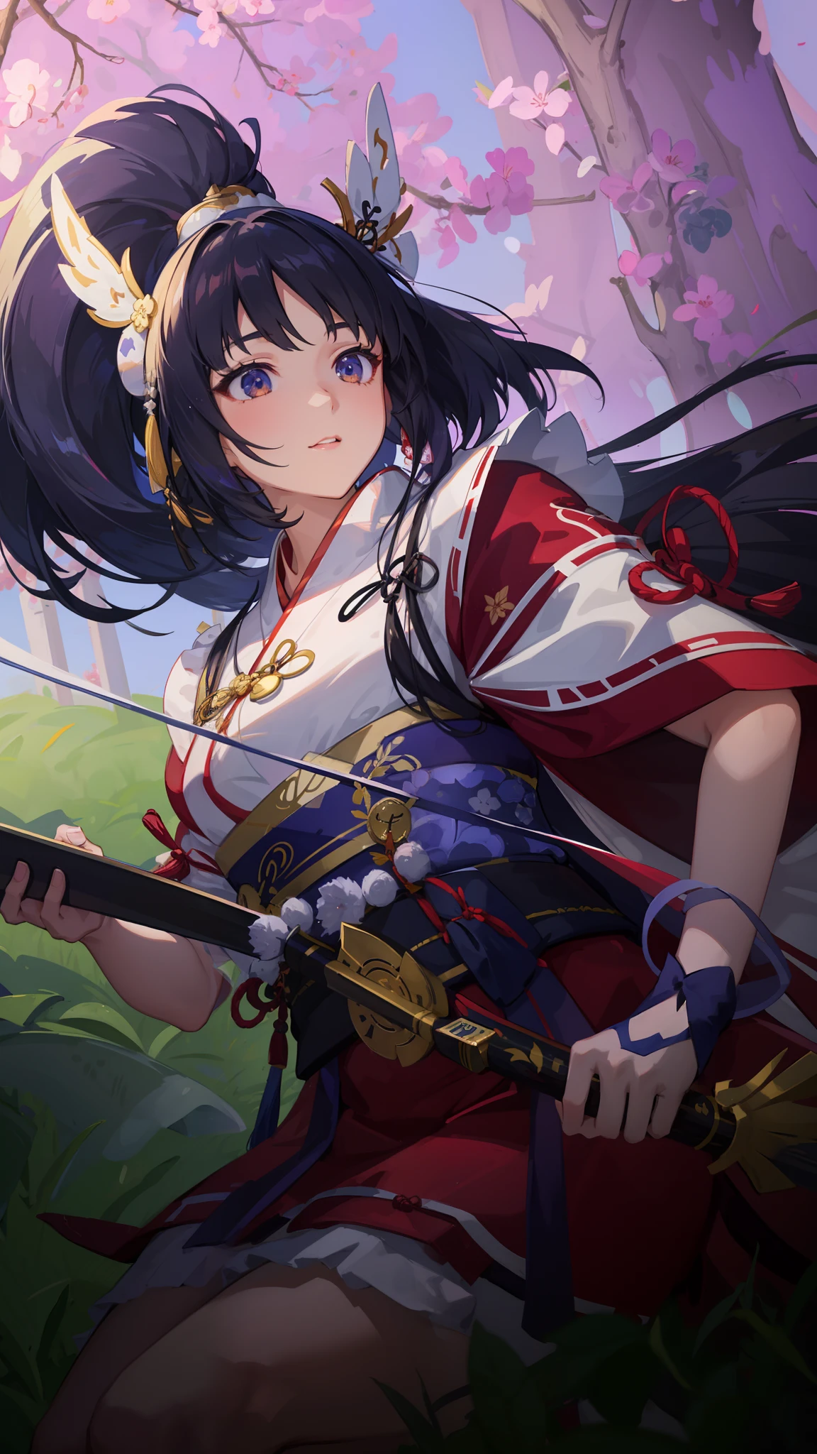 1girl, (hanfu), glowing, sidelighting, wallpaper, beauty, kimono
