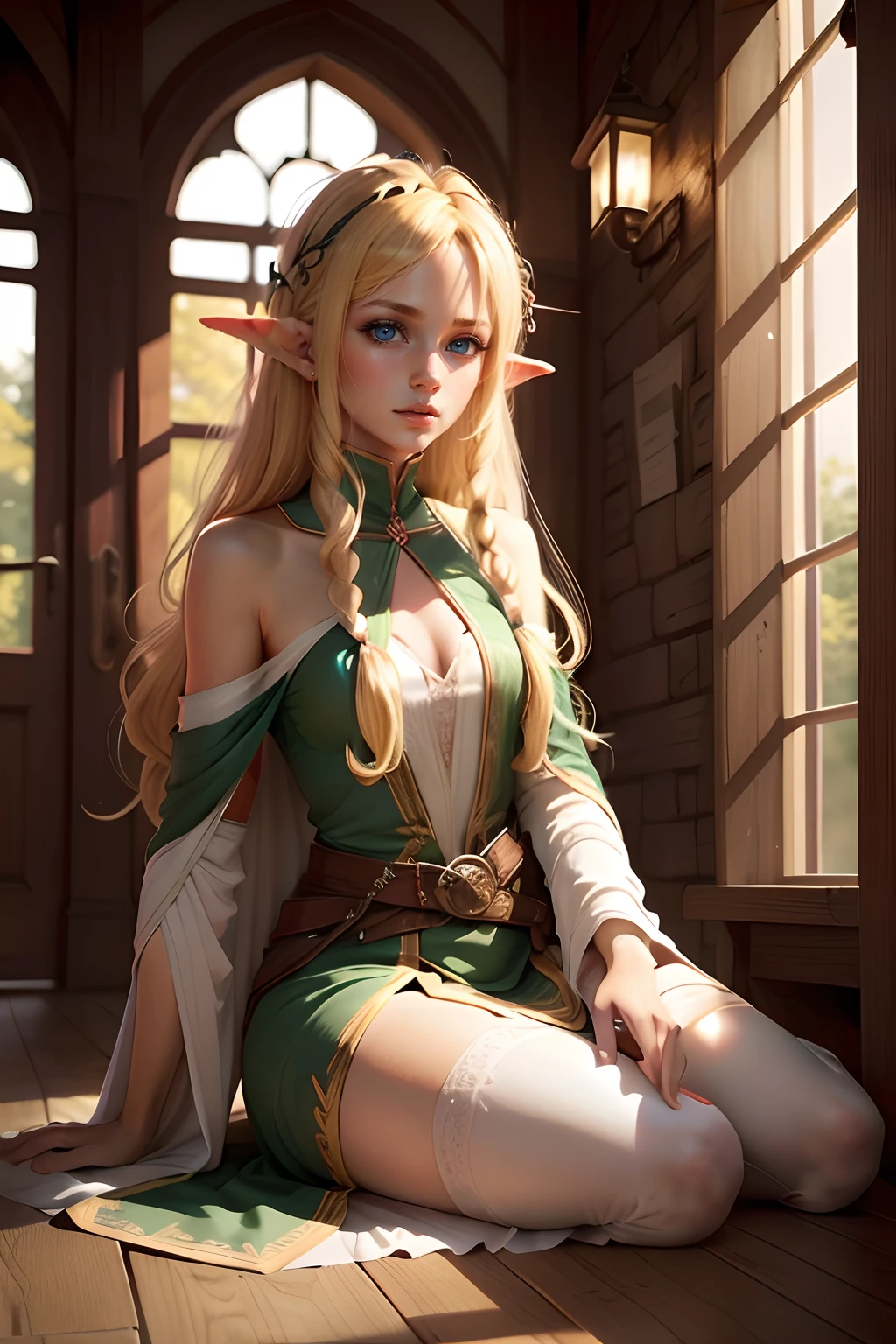 One Elf with blonde hair