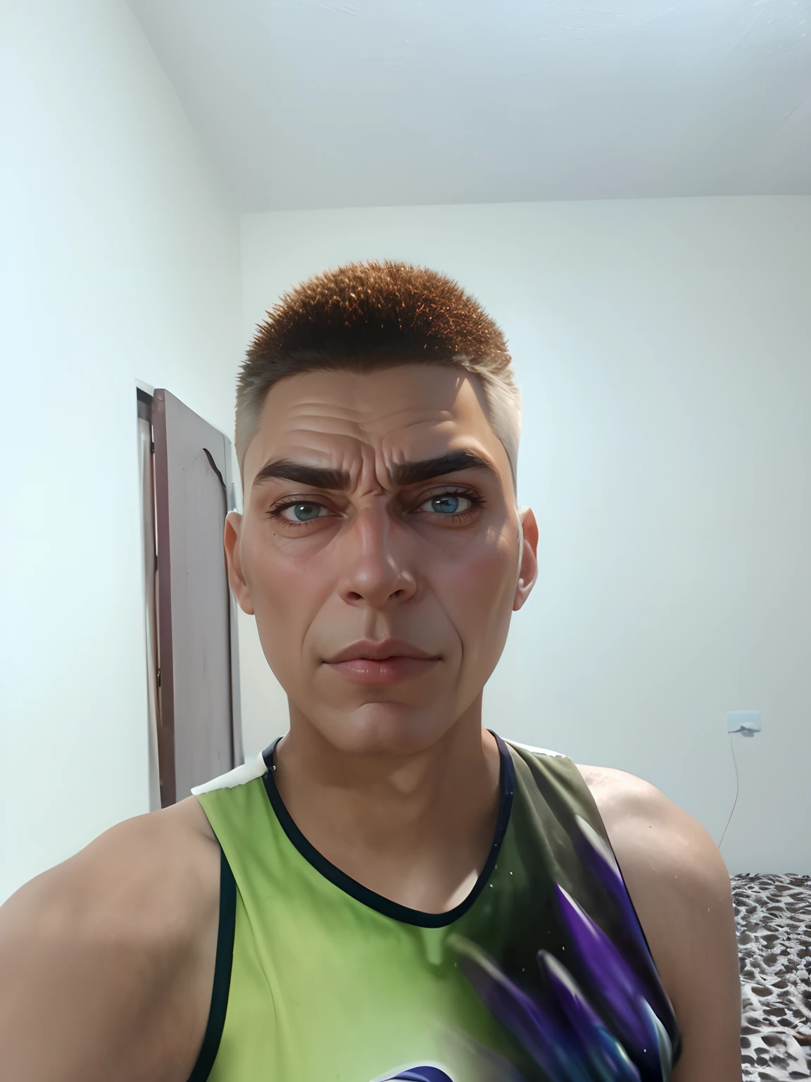 Make Me Look Like Rick Sanchez, without losing my features of my face or my body, do a version of Rick sanchez, parecida comigo, mantendo minha cor de pele
