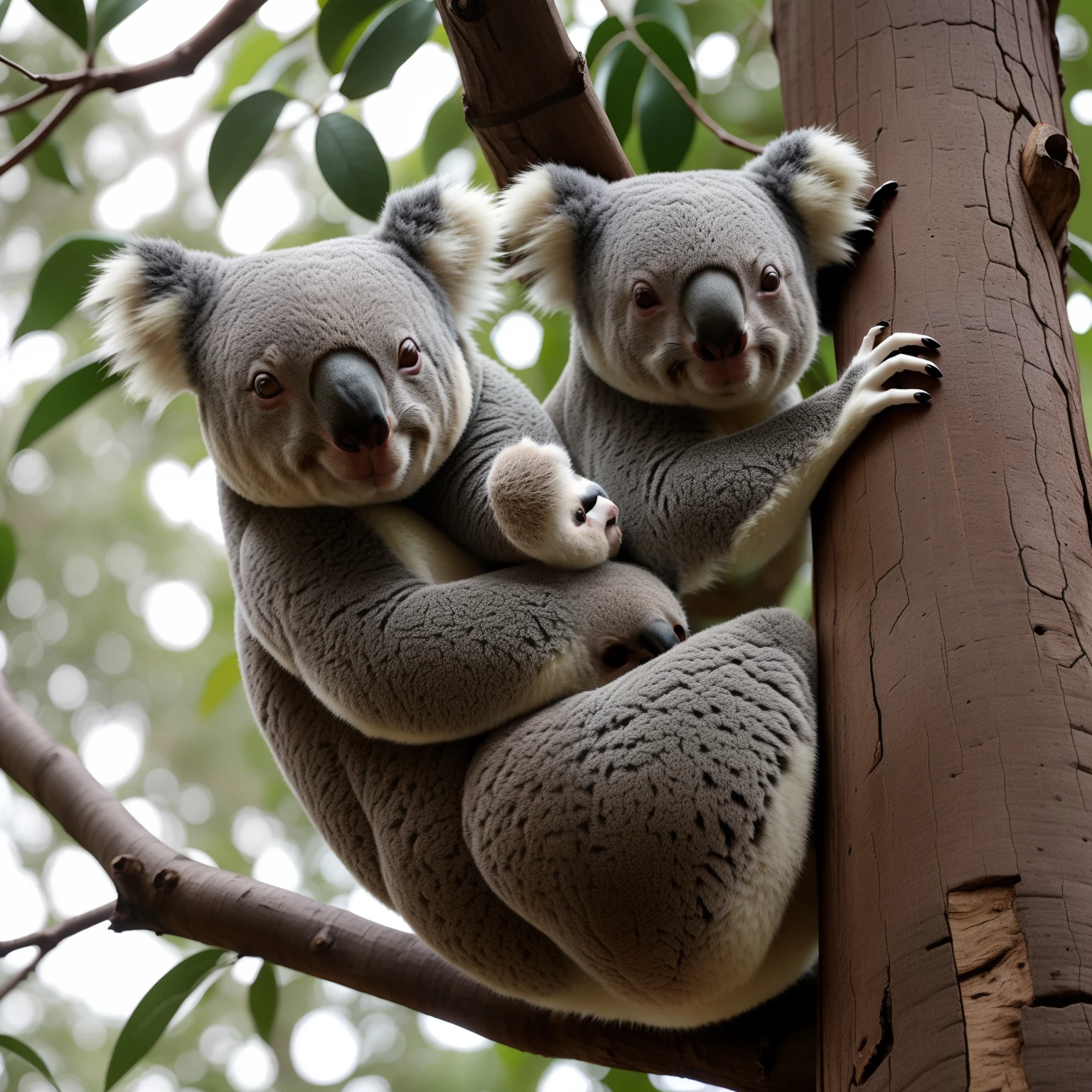 on a tree、koala