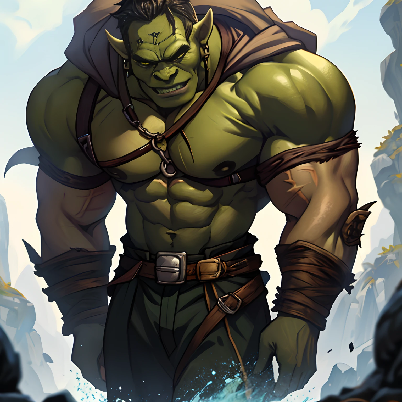 Slaves,Bigchest,female orc,slay,younge boy