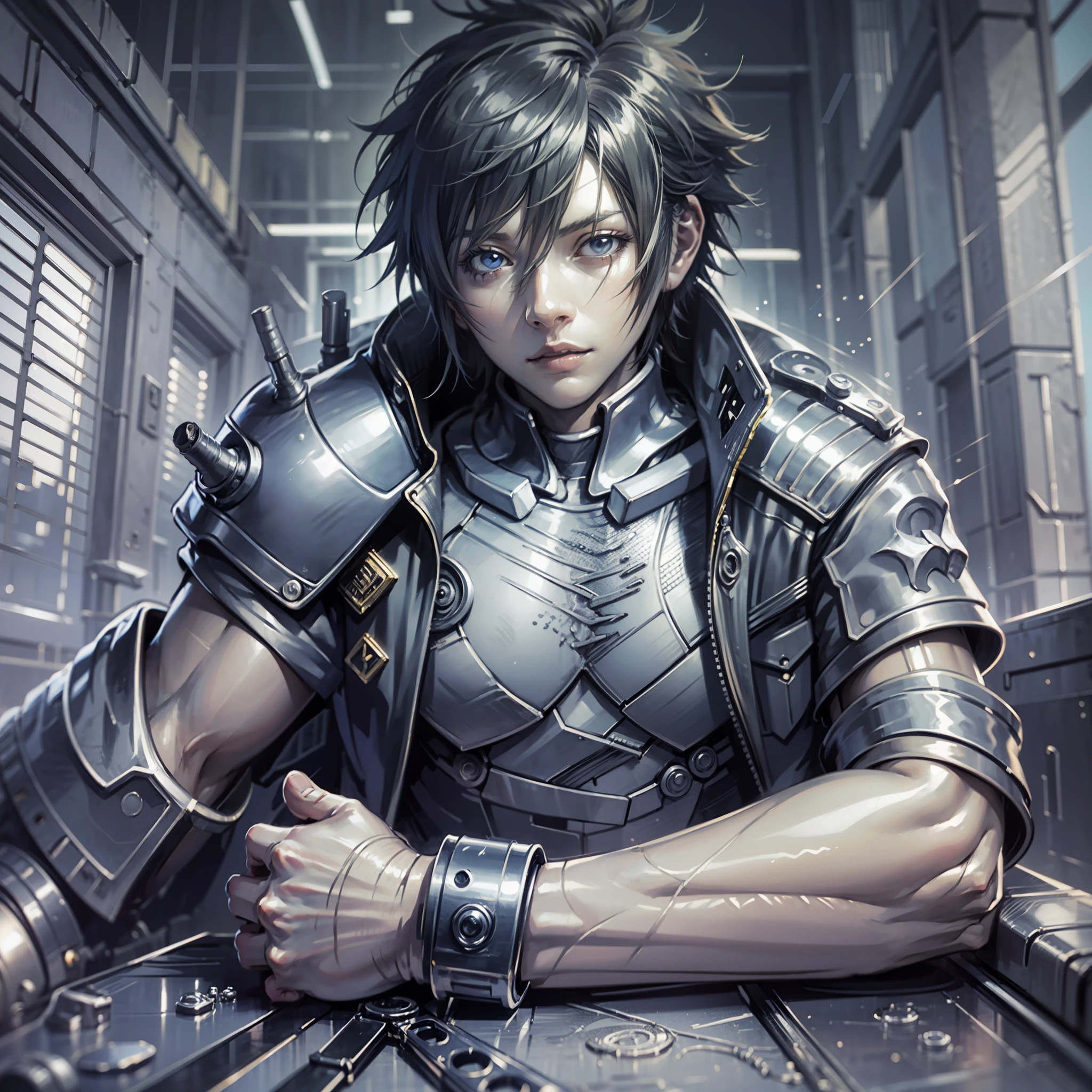 Final Fantasy, Noctis, abs, sexy, badass pose, Chico de anime en una cama con las manos en la cabeza, Hermosa pose de anime, Anime hombre guapo, Personaje masculino de anime, Badass Anime 8K, Arte detallado del personaje de anime, Concepto de anime HDR Anime MacManus, Chico anime, Ikuto Yamashita, Anime CG arte suave, Fondo de pantalla de manga 4 k, inspirado por Yamagata Hiro, Wallaper de anime