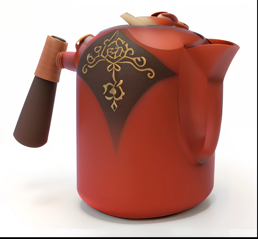 Black teapot with a brown handle, teapot, kettle, designed in blender, Product rendering, product design render, teapot : 1, marvelous designer substance, 3 d product render, stylized pbr, teapot, depicted as a 3 d render, rpg item render, rendered with substance designer, marvelous designer 3d rendered, modeled in 3 d，Similar products