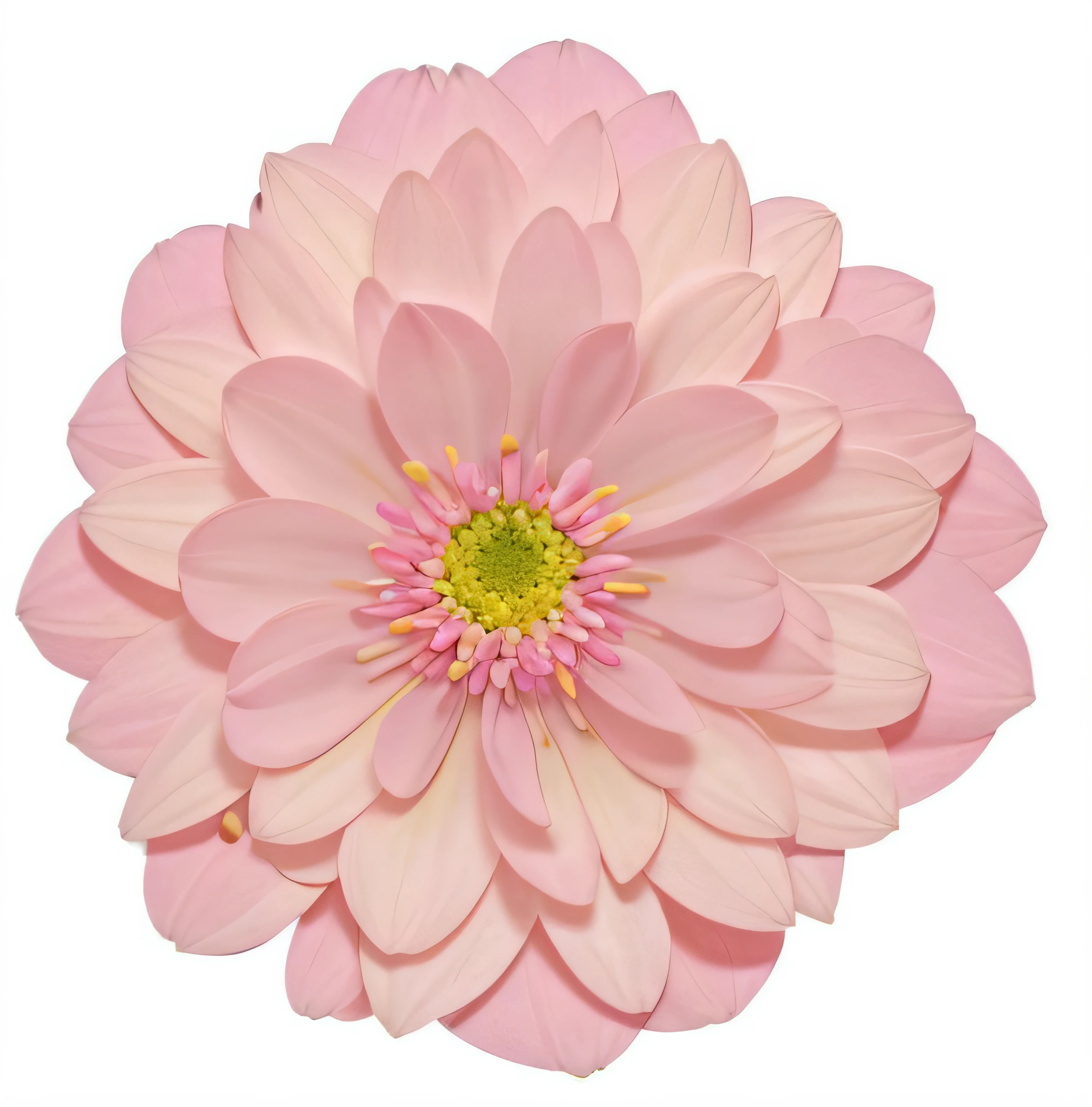 There is a pink flower，There is a yellow center on a white background, pink flower, Pink petals, surrounded flower, glowing delicate flower, pink petals fly, depicting a flower, large flower head, Flower petals, beautiful  flowers, flower, Flower background, alexis flower, Sakura flower, full bloom, opulent, giant daisy flower head, flower bloom