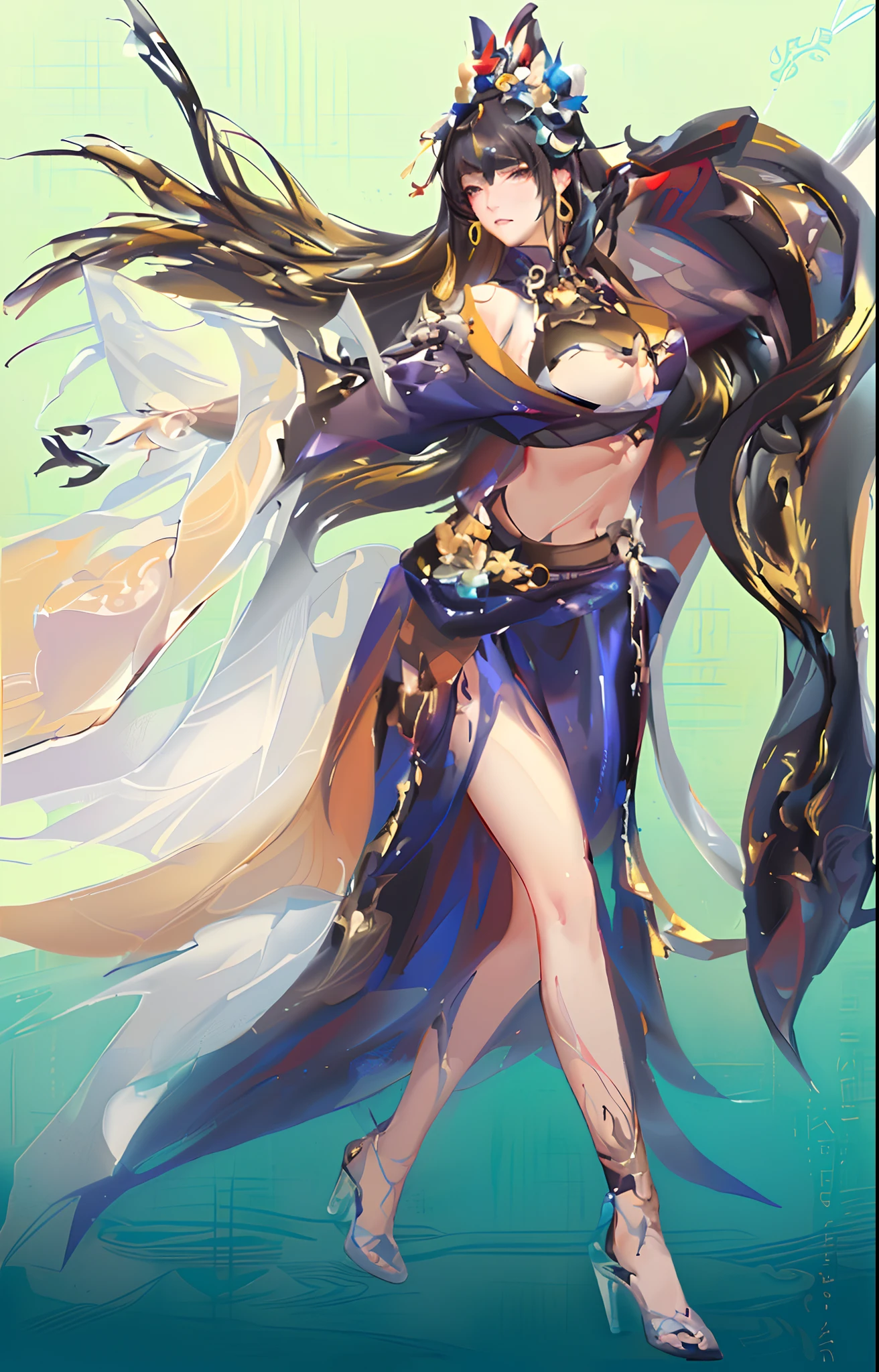 Close-up of a woman in golden bikini lingerie, Onmyoji detailed art, by Yang J, Extremely detailed Artgerm, art-style, Kushatt Krenz Key Art Women, Style Artgerm, Art germ on ArtStation Pixiv, concept-art | Art germ, ! Dream art germ, artgerm detailed