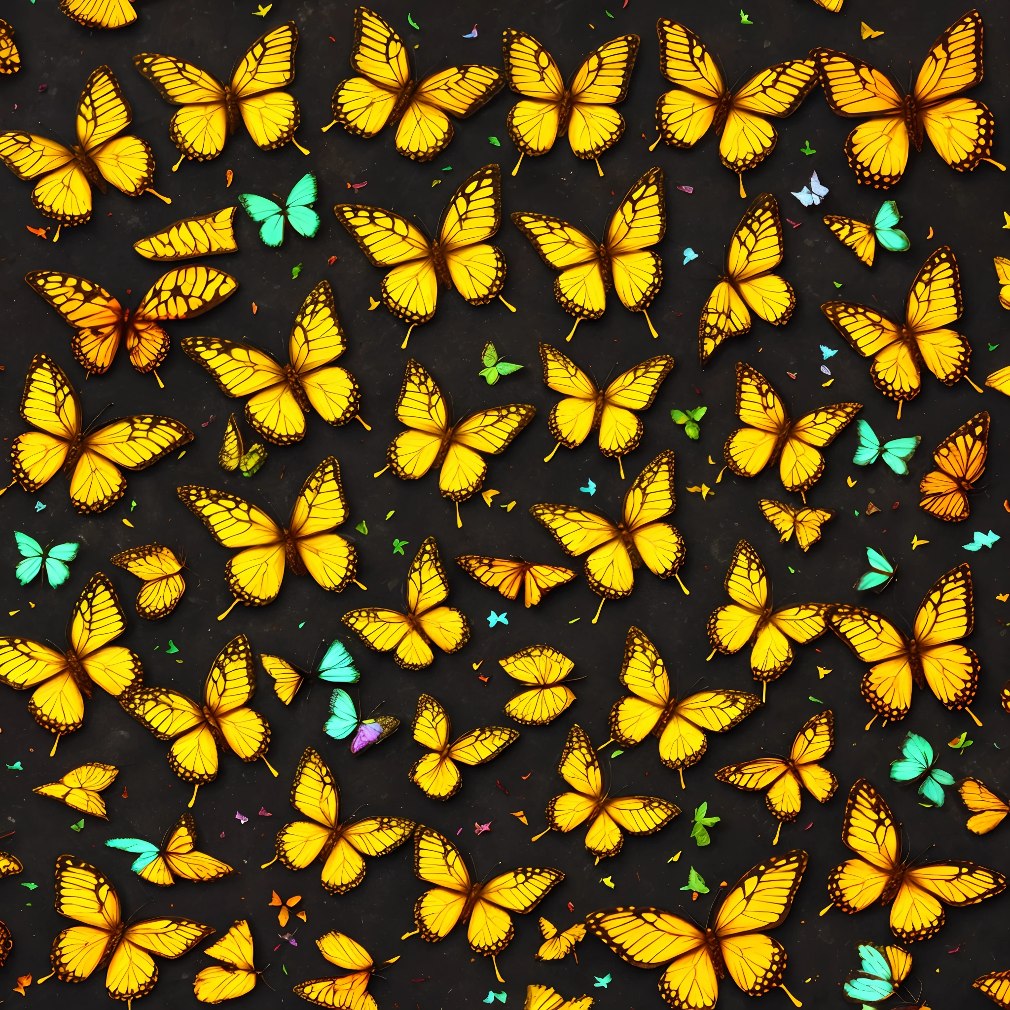 photorealestic,butterflys,rosette,firey
