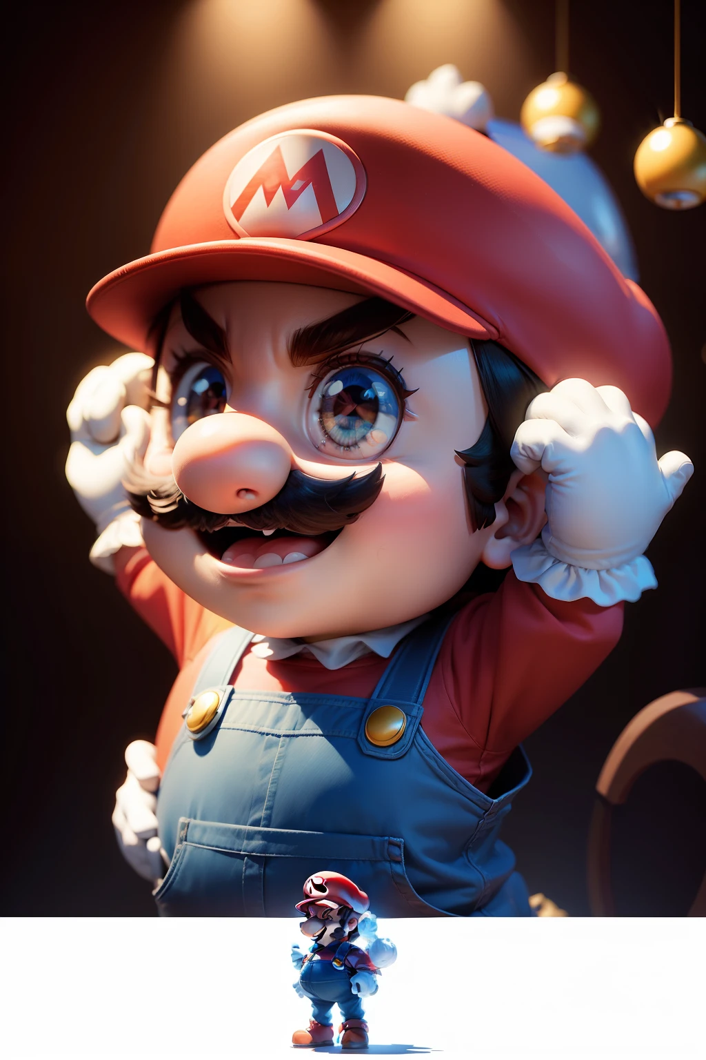 mario child version of the game mario, Chibi, ultra detalhado, design pixar, 4k, UHD, studio lighting, corpo inteiro, em breve, estilo Disney moderno