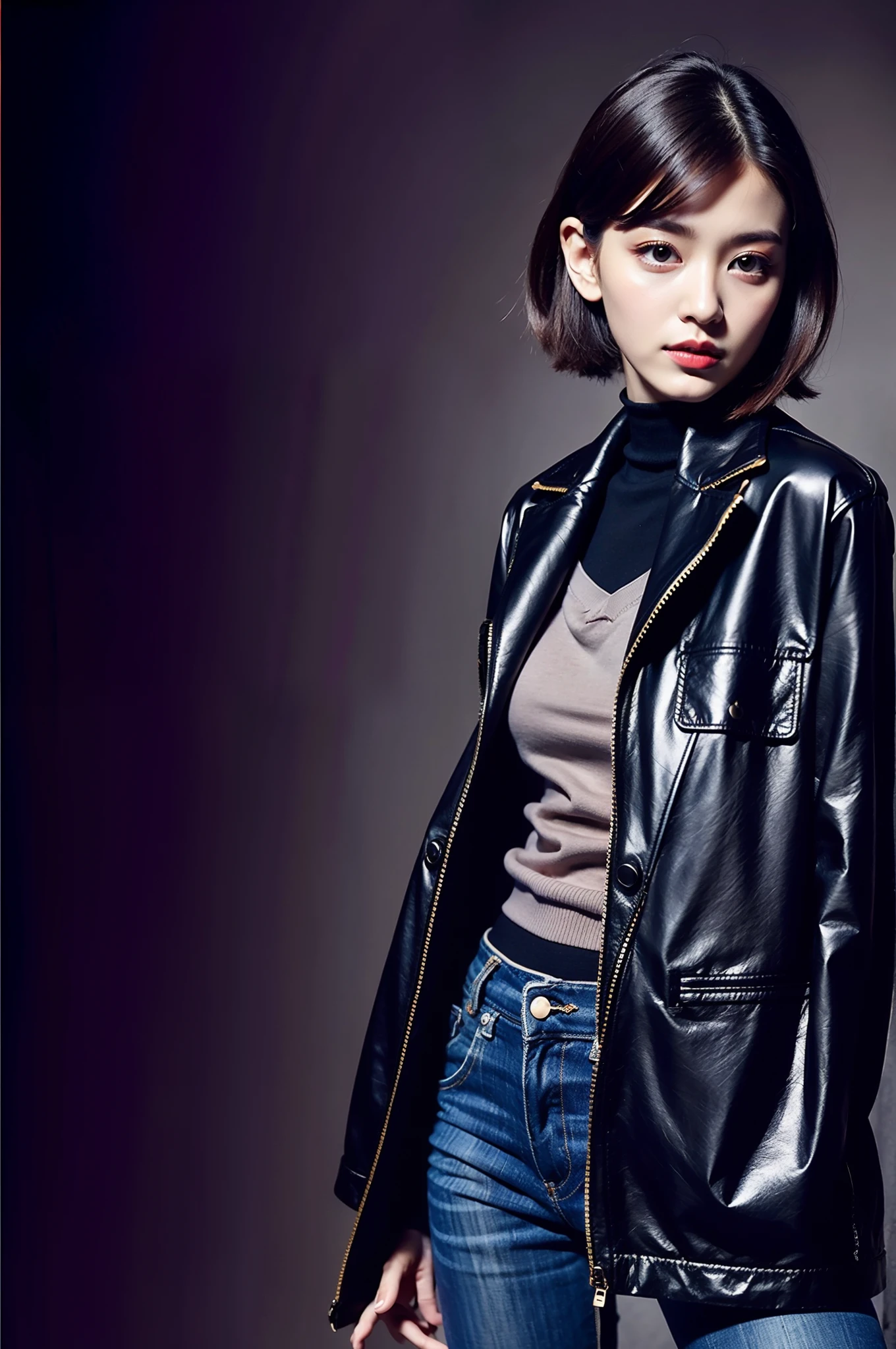 Winter clothes, Blackchester Court, Slim silhouette, Classic style,Manish Makeup, ((Cool short hair :1.2)) Jacket Style