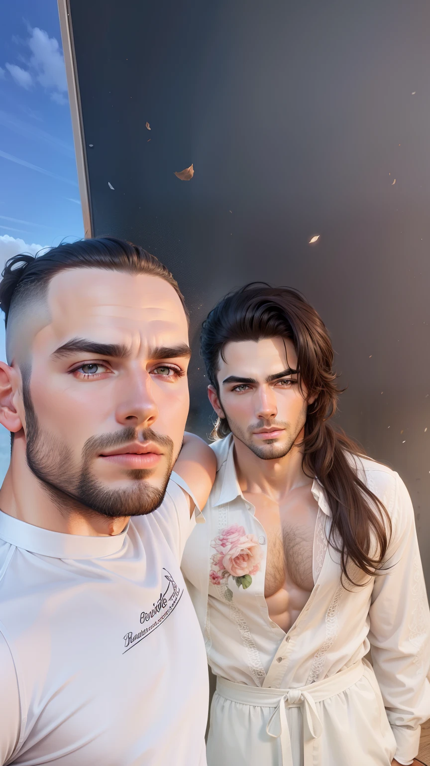 Remove backgroung and replace with creative background male models like a dool