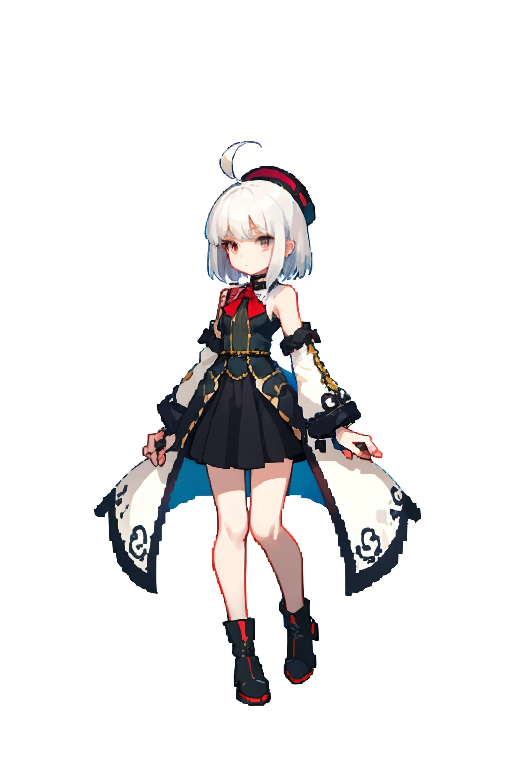 Movie Angle,Full body view,voxels art,Character design,Petite,short detailed hair,Unilateral twisted braid,White hair,breath,standing,Slim legs,Fang,Expressionless,Green coat,Beth,Combat boots,Tactical gloves,Red berets,neck bowtie,Hold a book in hand,flat_chest,Extra fingers, fusedfingers, Bad proportions, missing arms, Missing legs, Extra arms, Extra legs ,missing hands, limb deformity, Extra fingers, Extra fingers, fusedfingers, Bad proportions, missing arms, Missing legs, Extra arms, Extra legs ,missing hands, limb deformity, Extra fingers,,Extra fingers, fusedfingers, Bad proportions, missing arms, Missing legs, Extra arms, Extra legs ,missing hands, limb deformity, Extra fingers, Extra fingers, fusedfingers, Bad proportions, missing arms, Missing legs, Extra arms, Extra legs ,missing hands, limb deformity, Extra fingers,,poorly drawn asymmetric eyes,,red color eyes,Royal sister,twin_braids,ahoge,