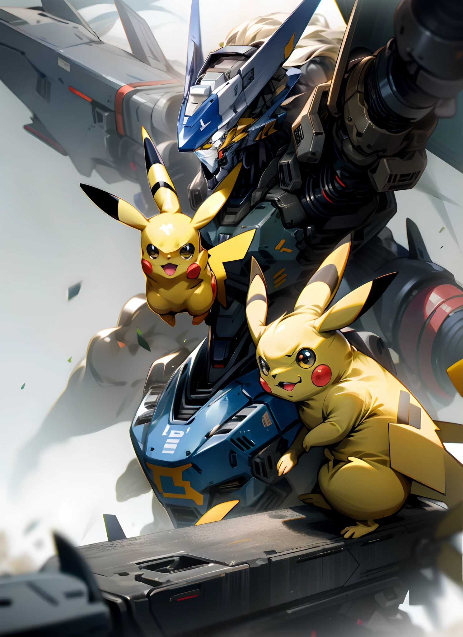 mechs，Pikachu，EVA