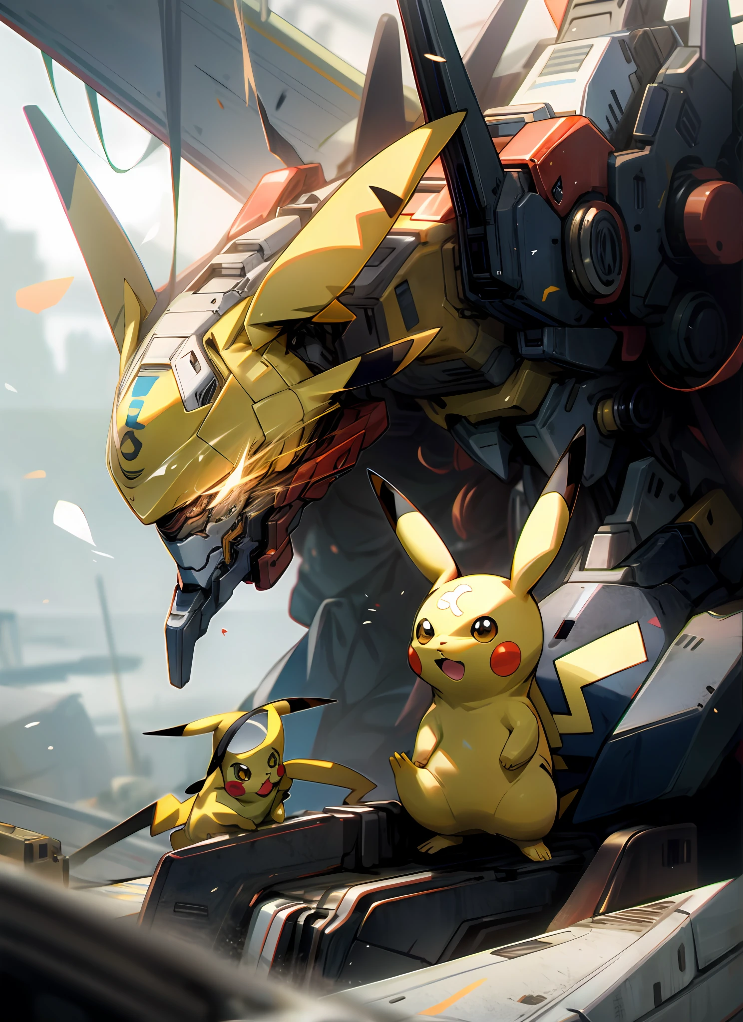 mechs，Pikachu，EVA