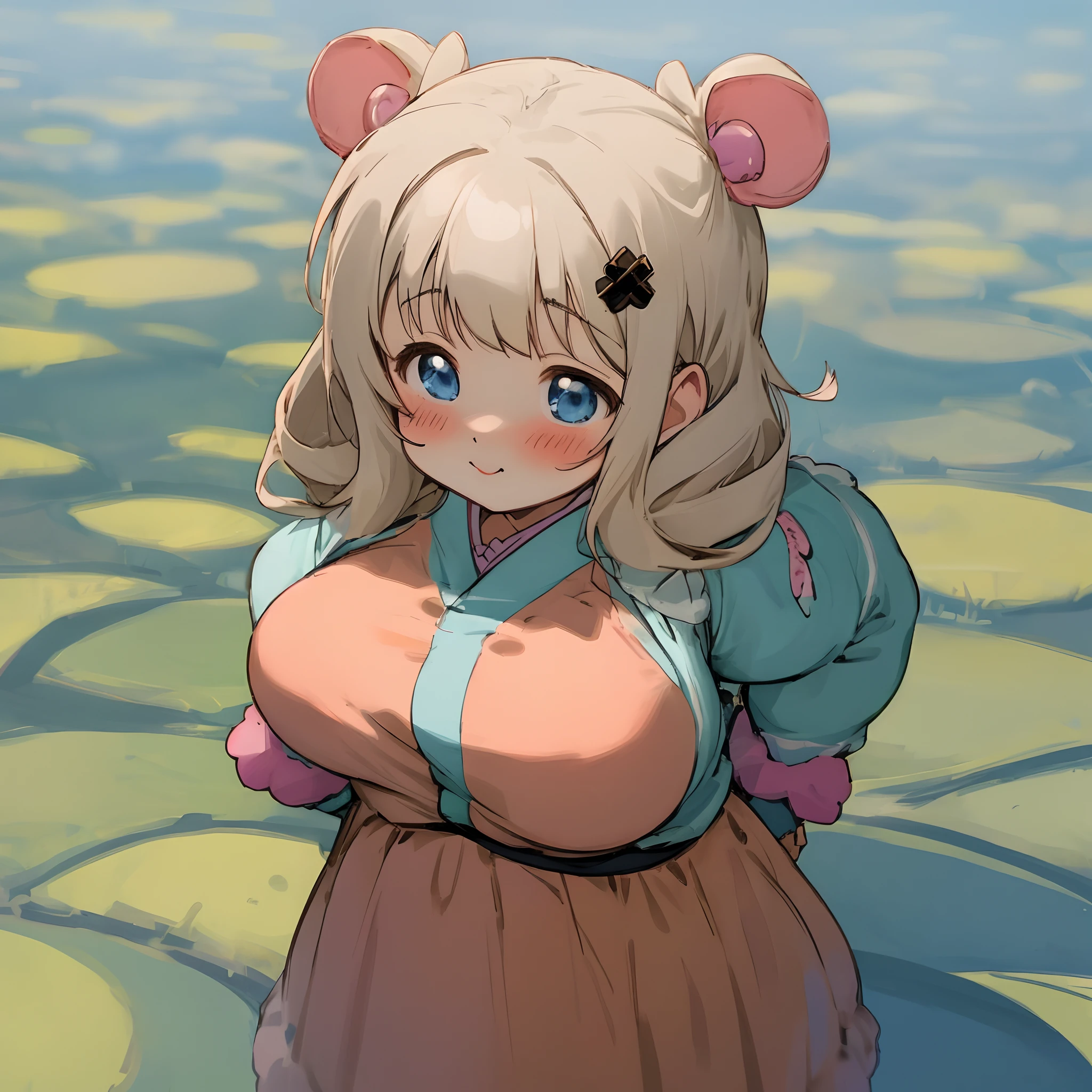 Chubby cute beauty anime girl