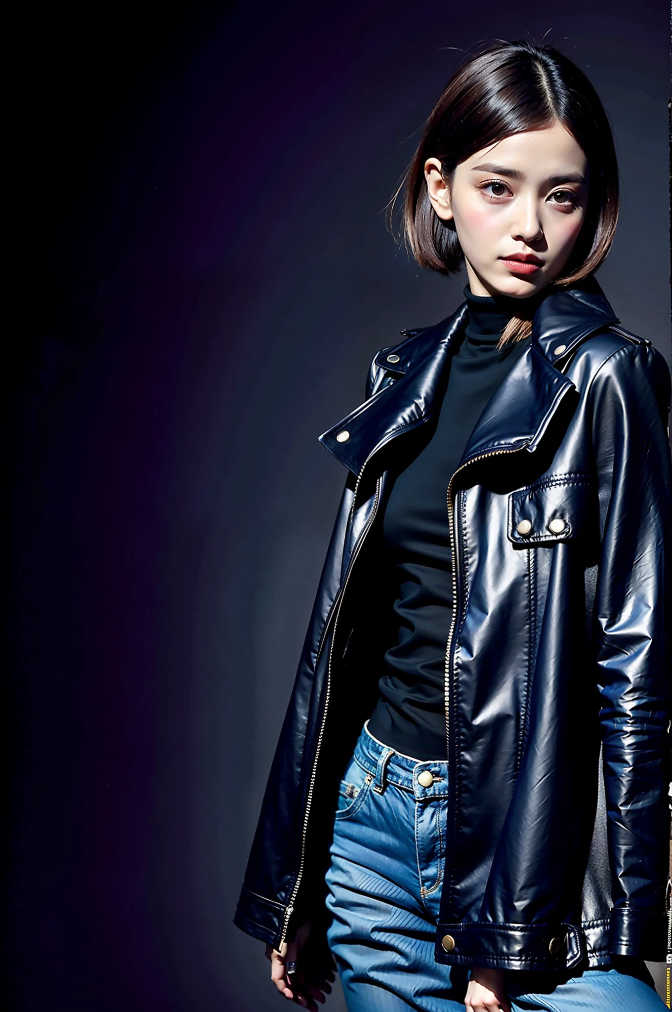 Winter clothes, Blackchester Court, Slim silhouette, Classic style,Manish Makeup, ((Cool short hair :1.2)) Jacket Style