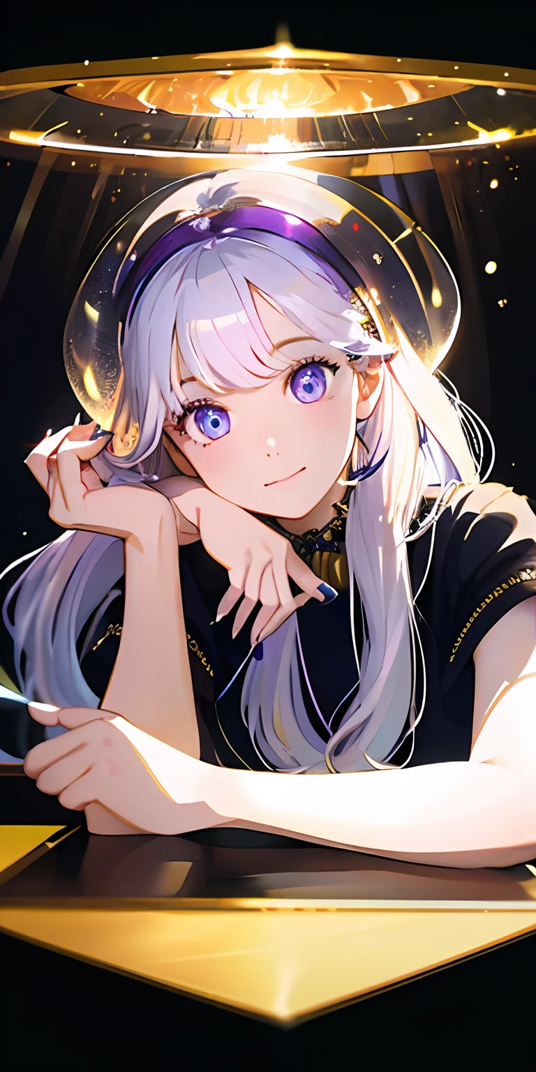 [(Transparent background:1.5)::5],(((Masterpiece))),(((Best quality))),(((Extremely detailed))),illustration, 1girll,Solo,mysterious,vivd colour,Shiny, Underwater transparent sealed hemispherical glass dome, (White hair),(Purple eyes), full bodyesbian,Barefoot,Long hair is calm and natural, Koi,Underwater, Dome,Close up,Dynamic actions,Lens perspective,(((Box composition))),sitting cross-legged，Leaning against the bookshelf, voluminetric lighting, multi colored eyes, Detailed eyes, ultra - detailed,Light smile, Highly detailed, Beautiful, small detailed, Ultra detailed, Best quality, Intricate, 4K, 8K, trending on artstationh, Good anatomy, Beautiful lighting, Award-winning,