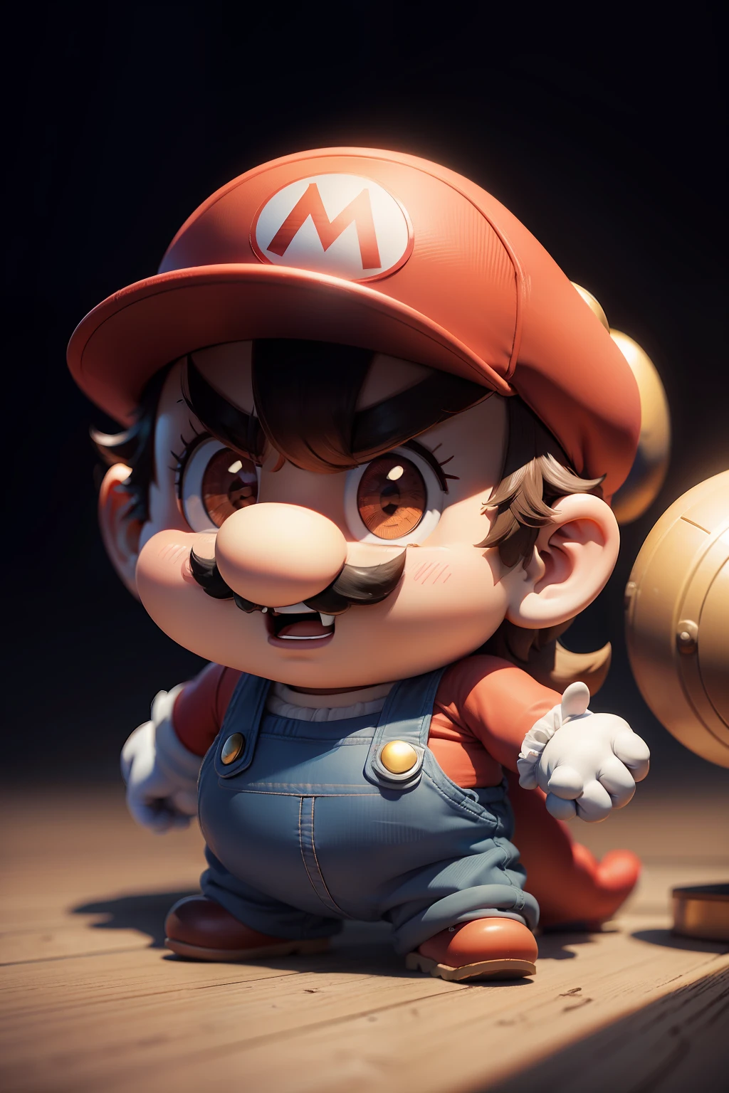 mario child version of the game mario, Chibi, ultra detalhado, design pixar, 4k, UHD, studio lighting, corpo inteiro, em breve, estilo Disney moderno