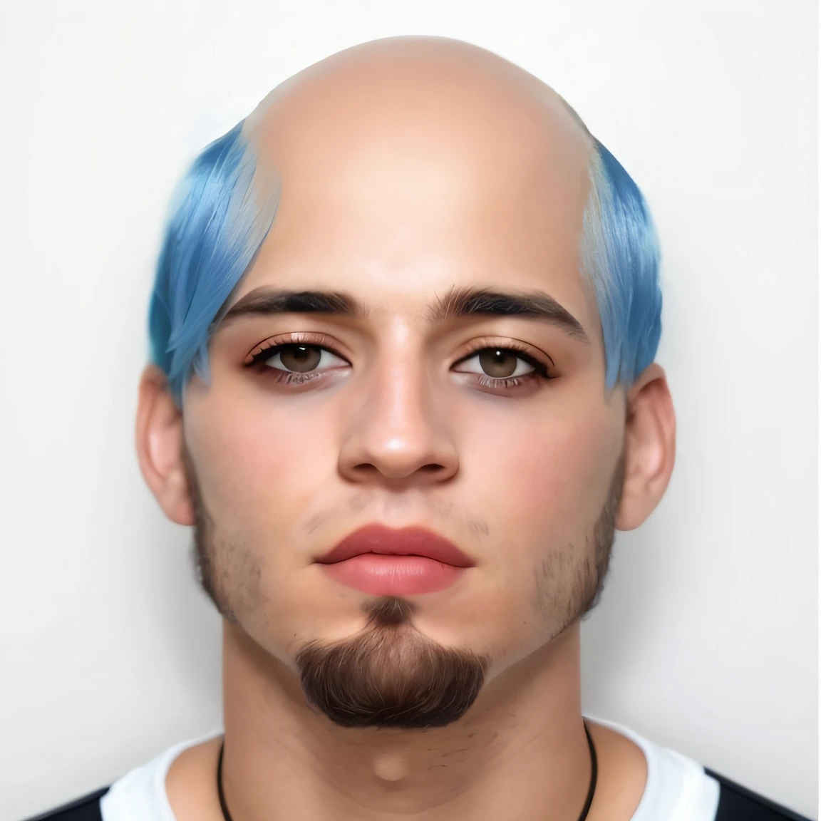 um close up de um homem com um cabelo azul e preto, rosto hiper realista, Rosto hiper-realista, Rosto ultra realista, retrato de ultra realista, rostos ultra realistas, rostos ultra realistas precisos, rostos hiper realistas, rosto realisticamente renderizado, retrato ultra realista, rosto detalhado real, Face extremamente realista, rosto detalhado realista, Rosto fotorrealista, rosto realista detalhado