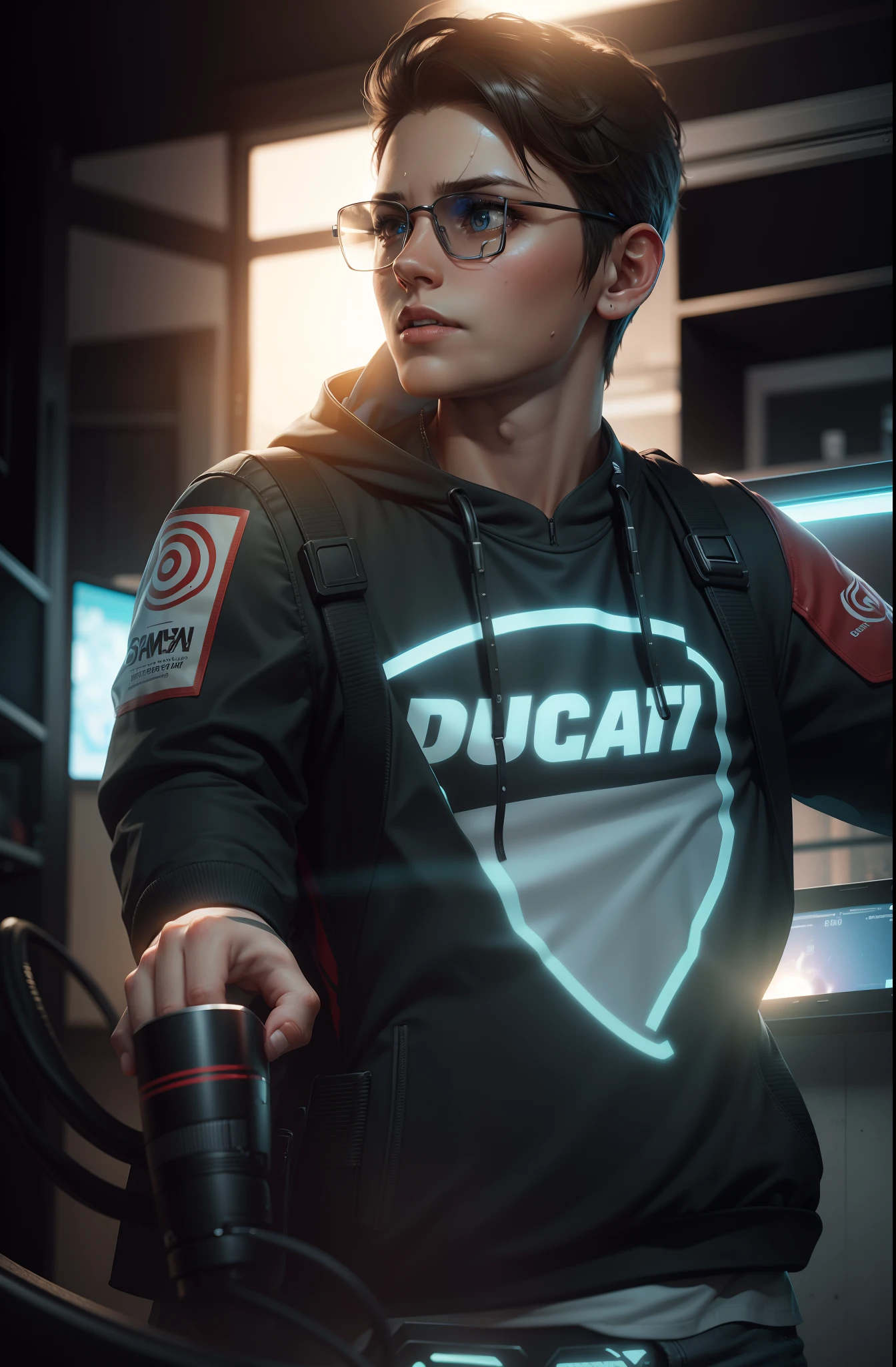 Retouch with ultra realistic gaming back ground
