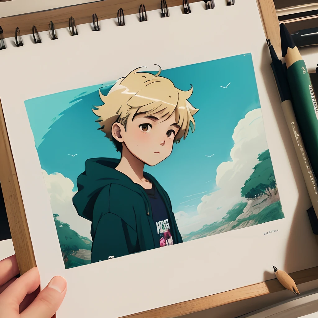 menino anime sentado, estilo de arte bonito, estilo de arte lofi, arte digital detalhada bonito, Anime aesthetics, anime bonito, estilo de arte anime de alta qualidade, menino anime, estilo de arte anime, arte detalhada bonito, Soft anime illustration, lofi aesthetic, arte lofi, lofi, arte bonito, fanart de alta qualidade, anime ilustrado