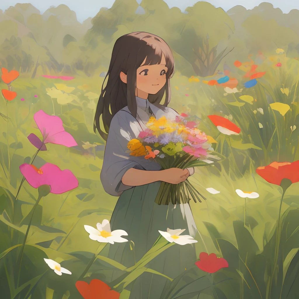Matilda Gathering Flowers