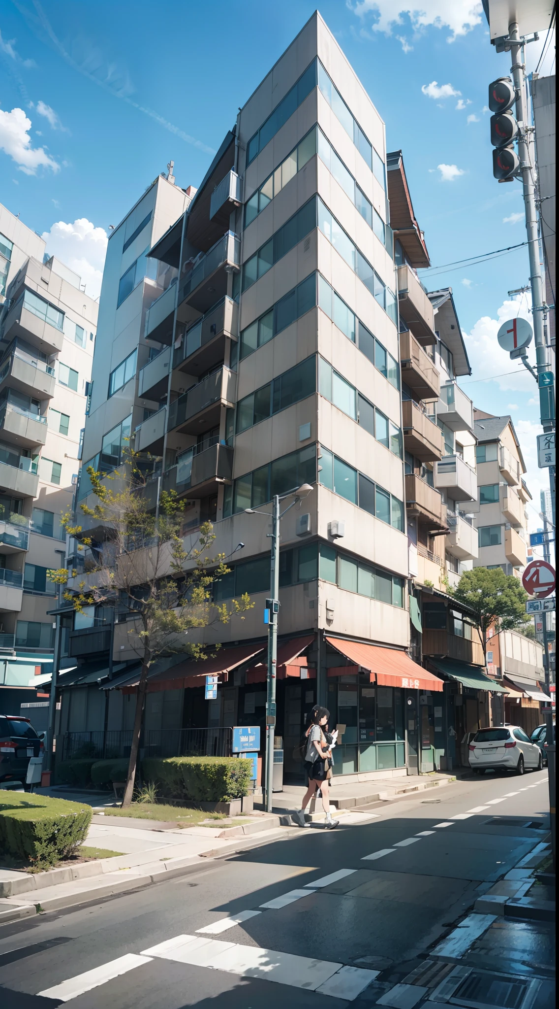 Exterior of high-rise condominium、People don't、