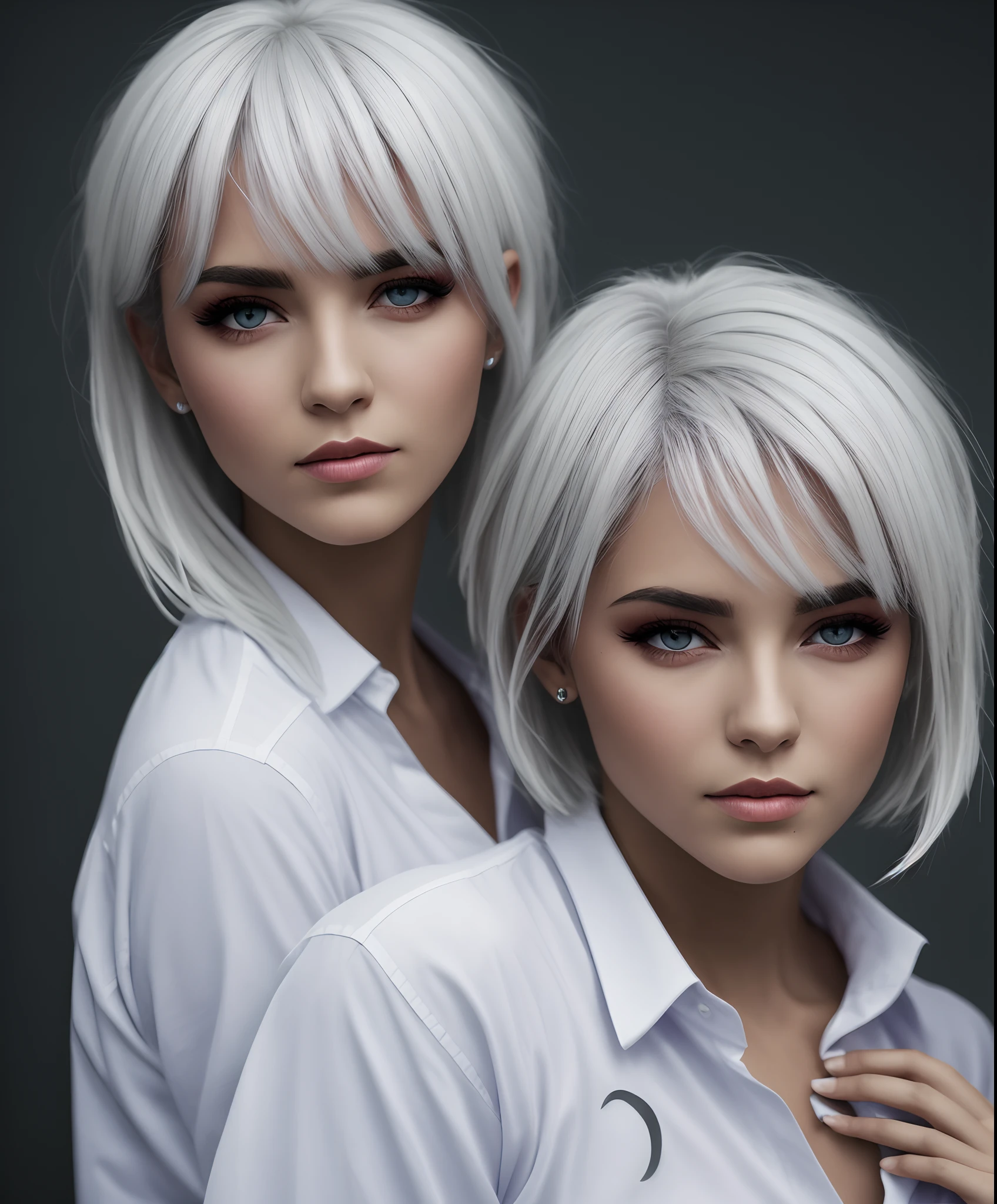 Kizi,White hair,purple-eyed