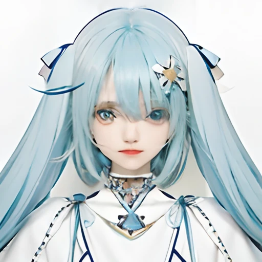 Anime girl with blue hair and cross on shoulder, Portrait Chevaliers du Zodiaque Fille, mikudayo, Hestia, white cyan, Os amigos, tsuaii, white-haired god, anime moe art style, shikamimi, Priestess, Official artwork, From Arknights, no type, live2d virtual youtuber model, Anime girl with teal hair