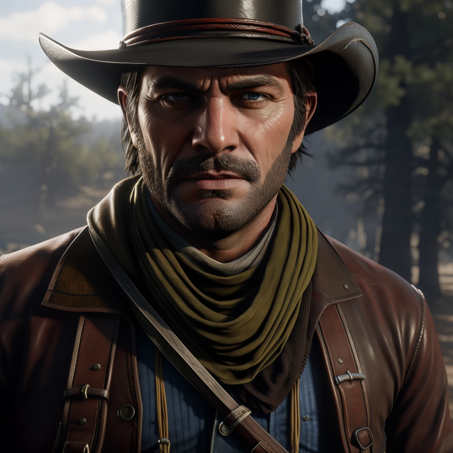 A character from Red Dead Redemption 2, realistic, high_resolution, hyper-detailed, intriciate, high quality